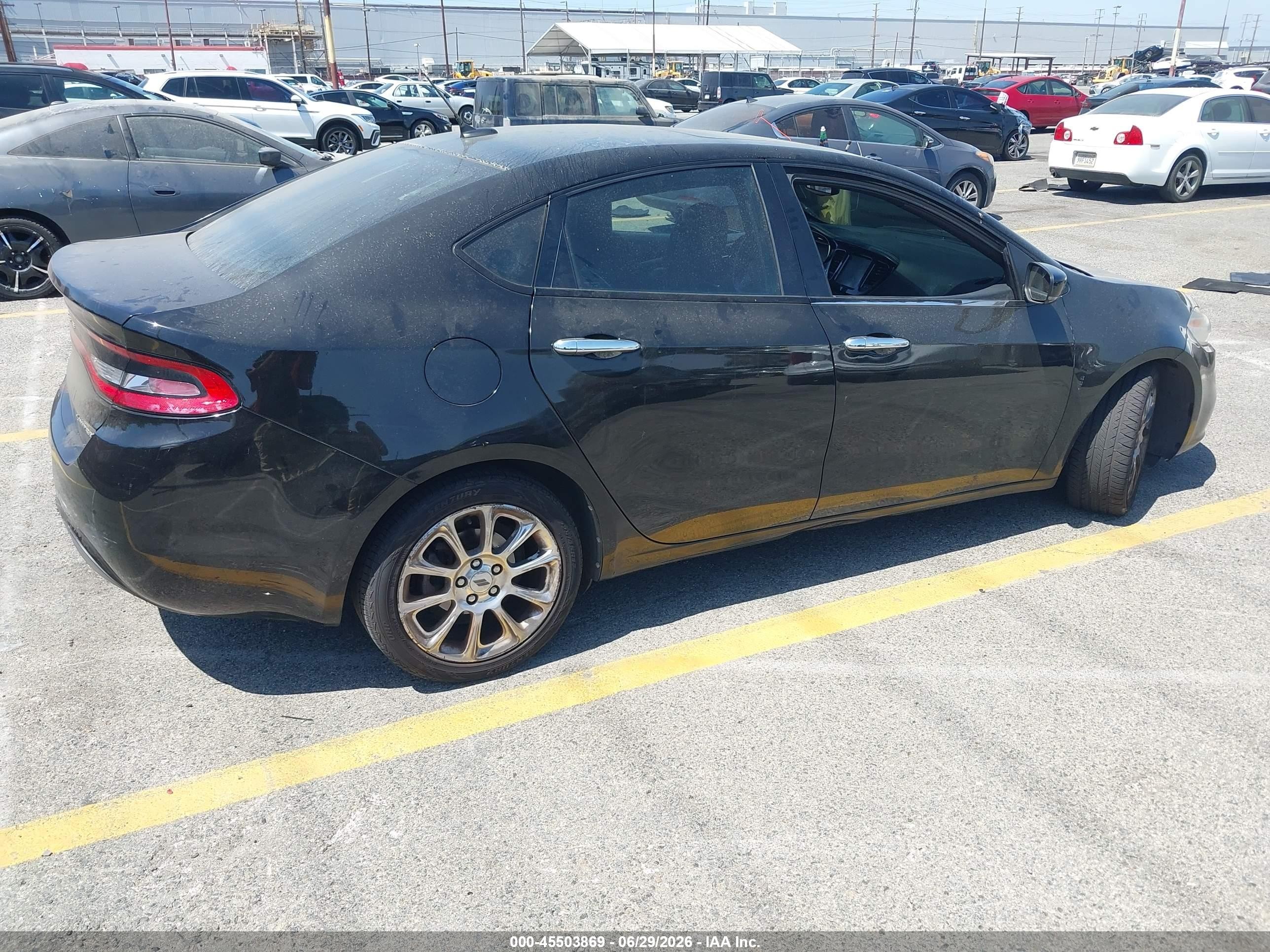 2013 Dodge Dart Limited Black vin: 1C3CDFCA4DD267055