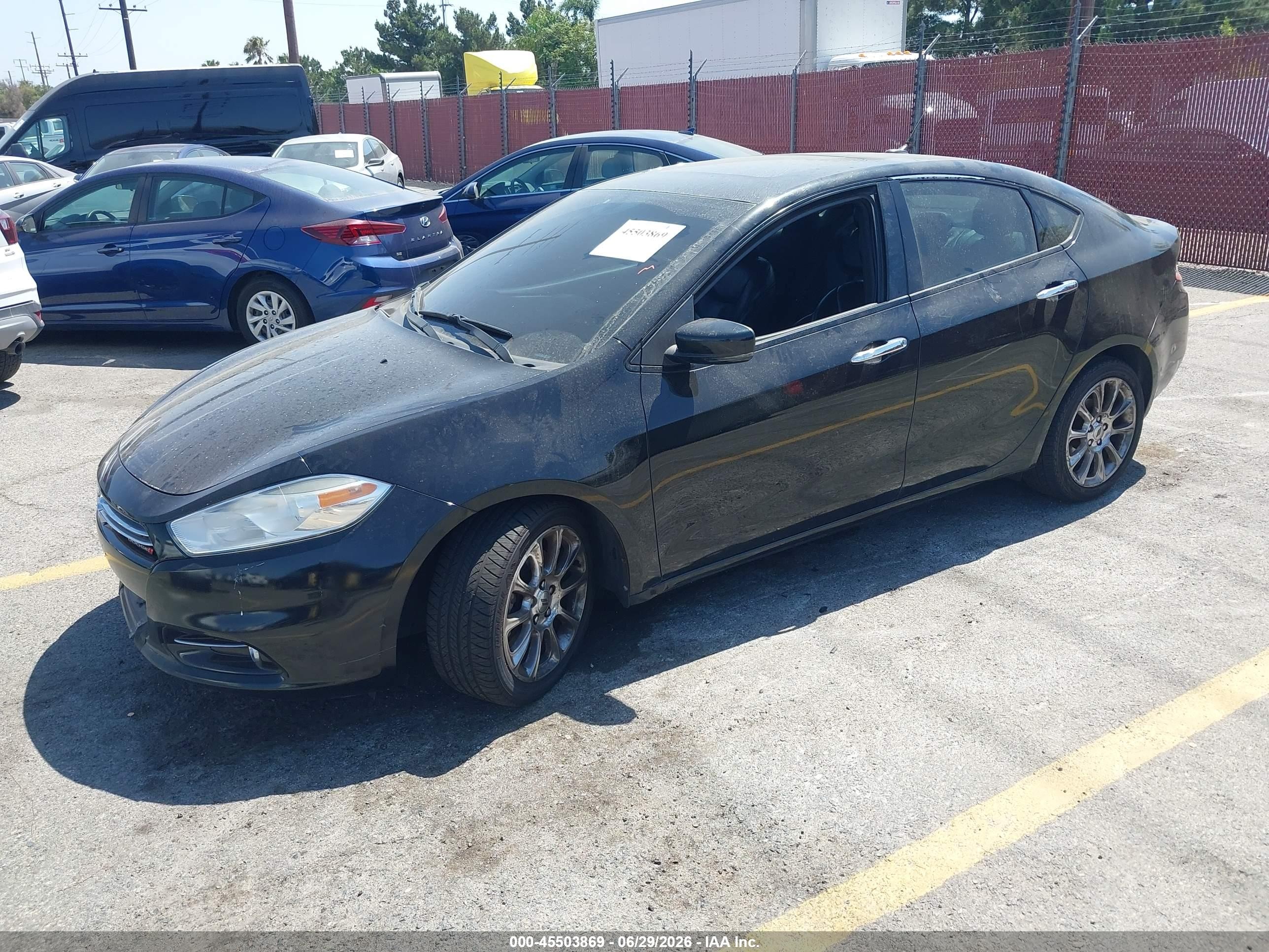 2013 Dodge Dart Limited Black vin: 1C3CDFCA4DD267055