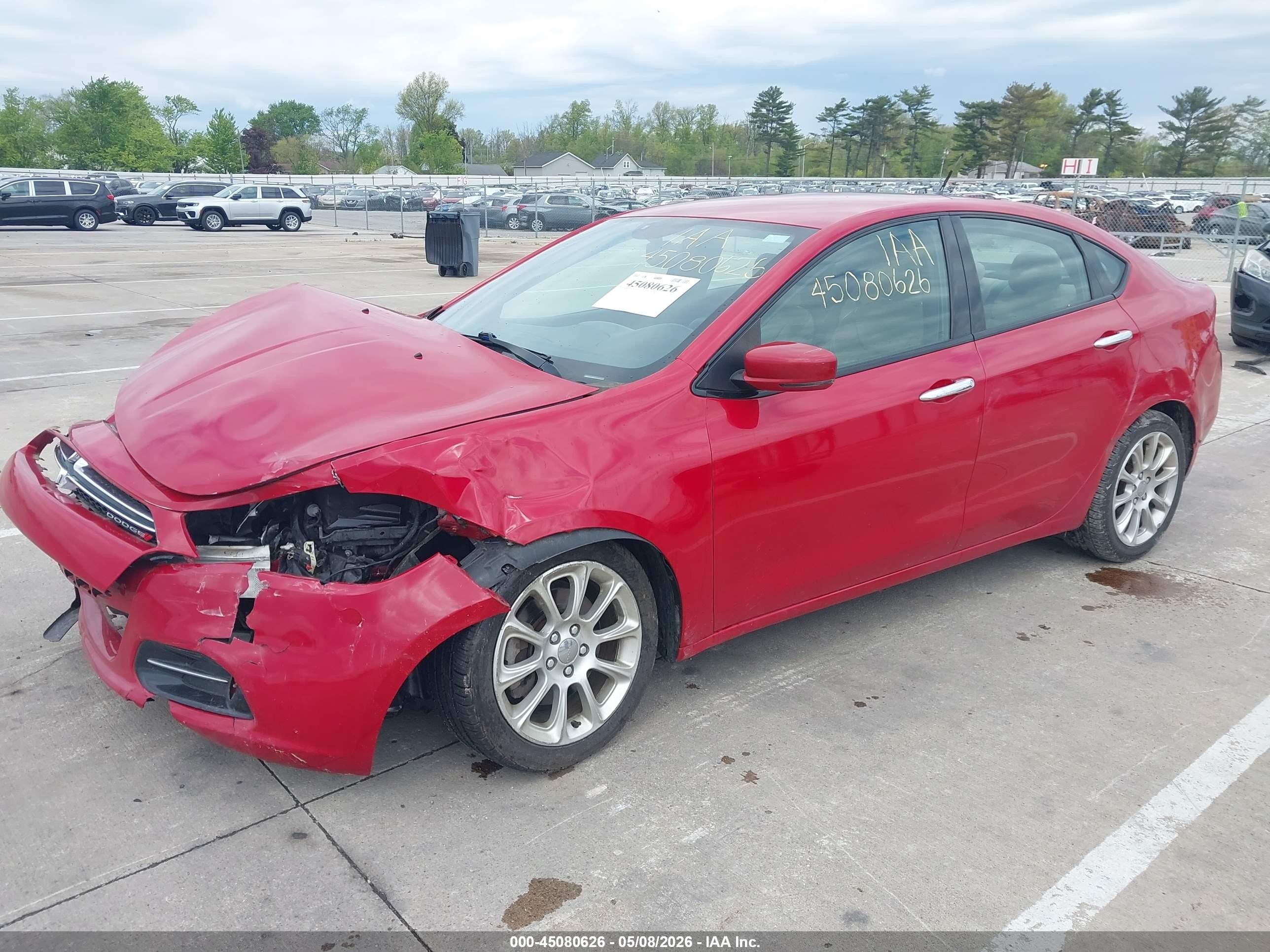 2013 Dodge Dart Limited Red vin: 1C3CDFCA4DD299214