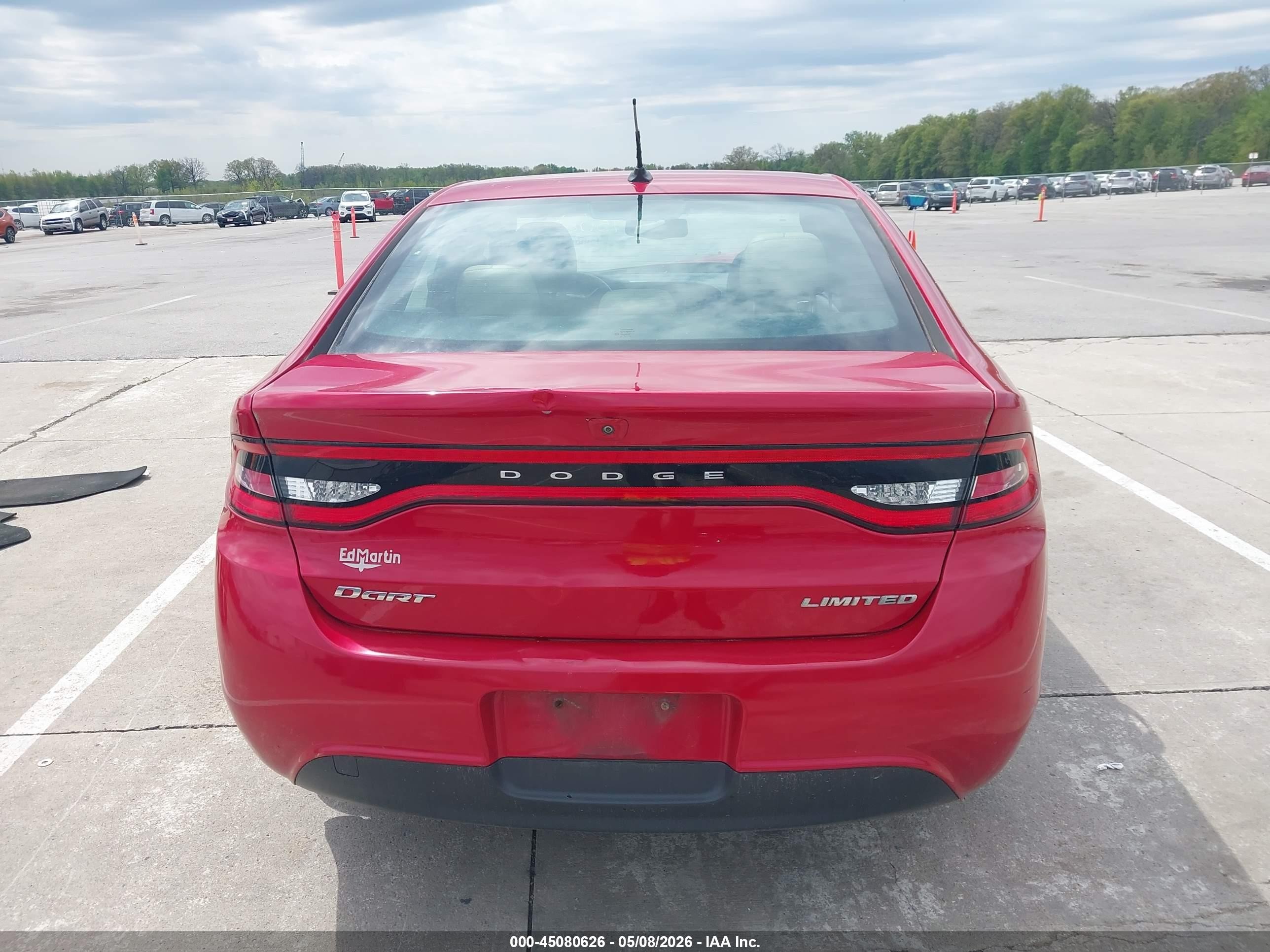 2013 Dodge Dart Limited Red vin: 1C3CDFCA4DD299214