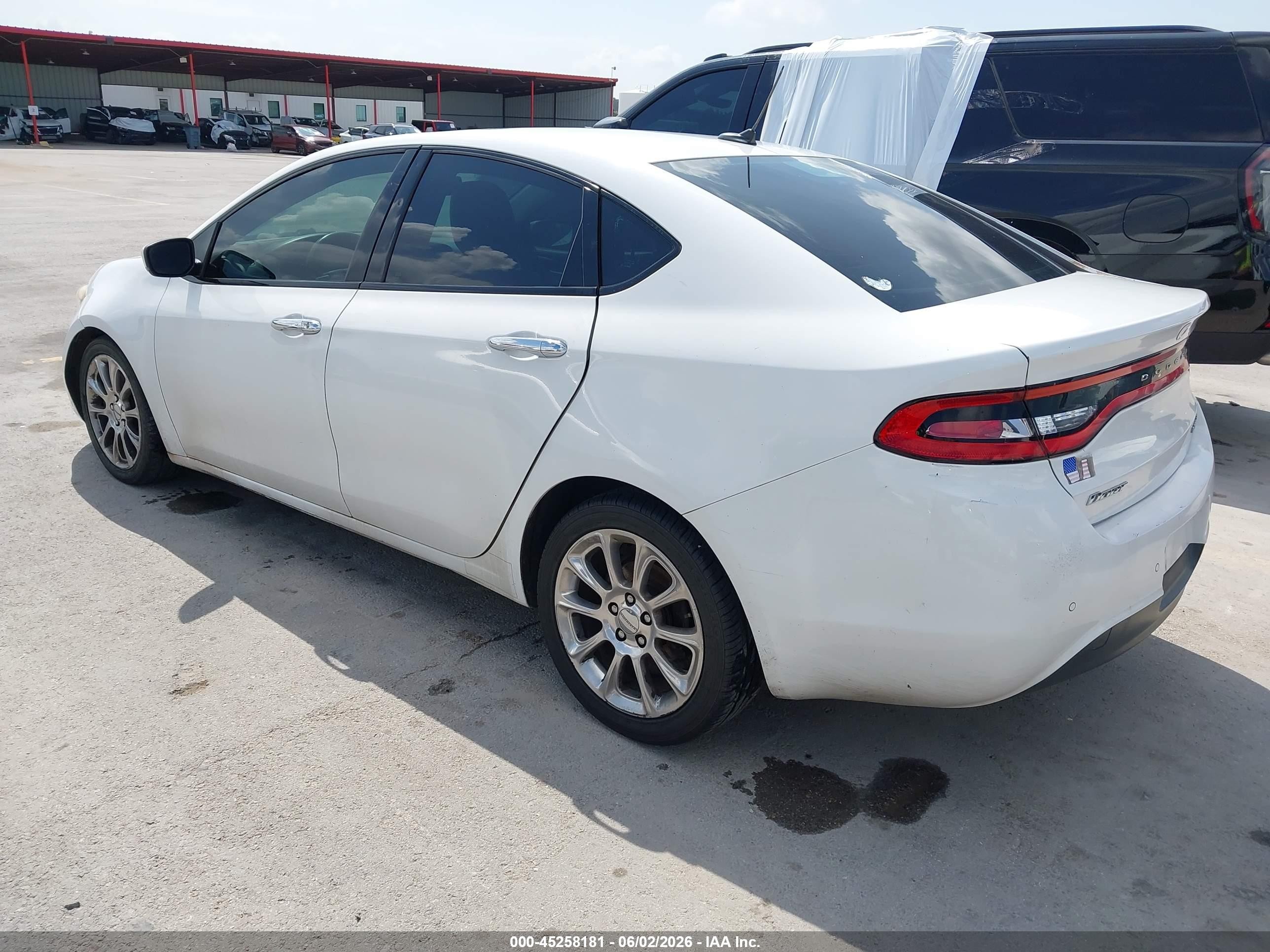 2013 Dodge Dart Limited White vin: 1C3CDFCA5DD132568