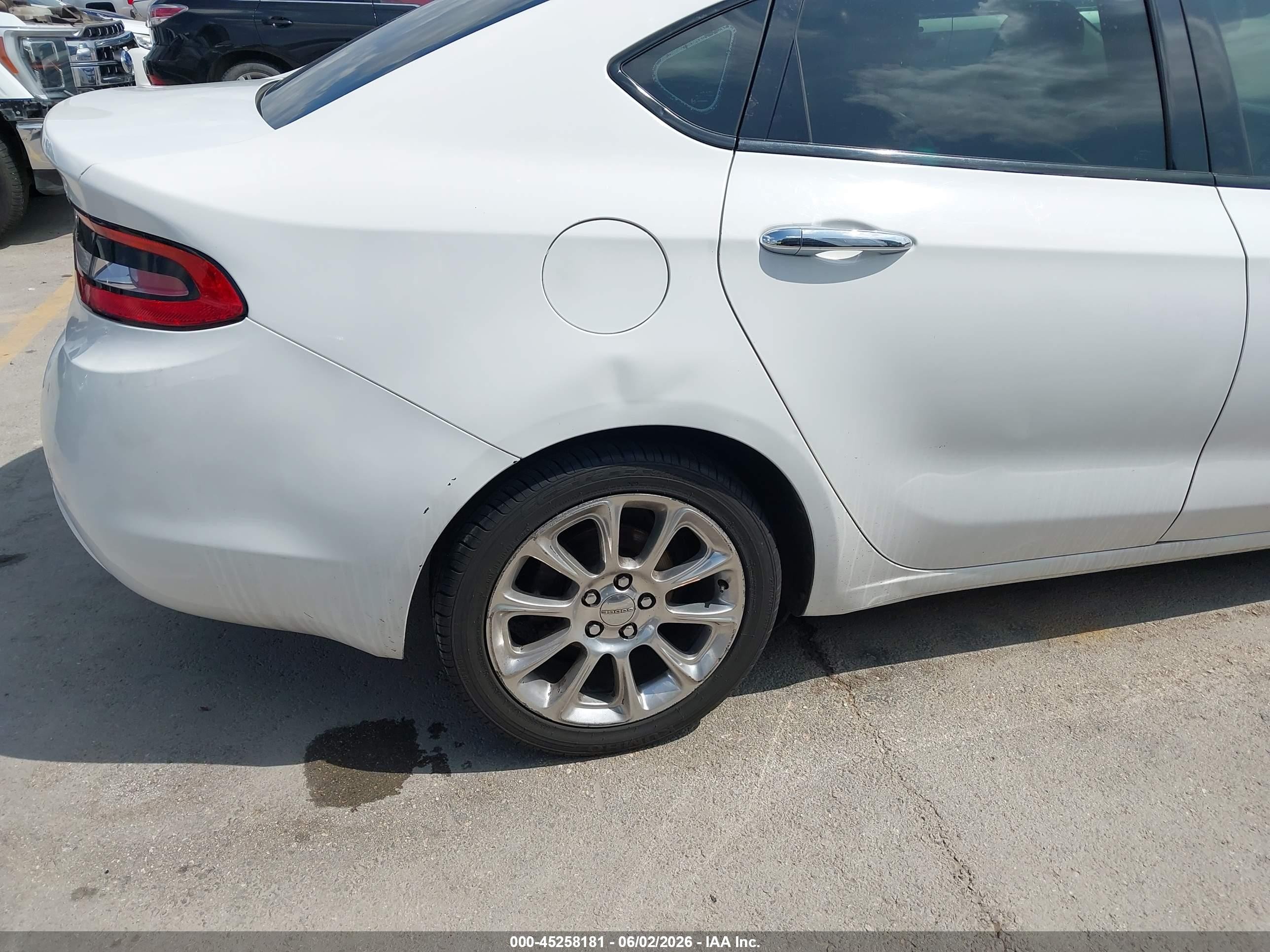2013 Dodge Dart Limited White vin: 1C3CDFCA5DD132568