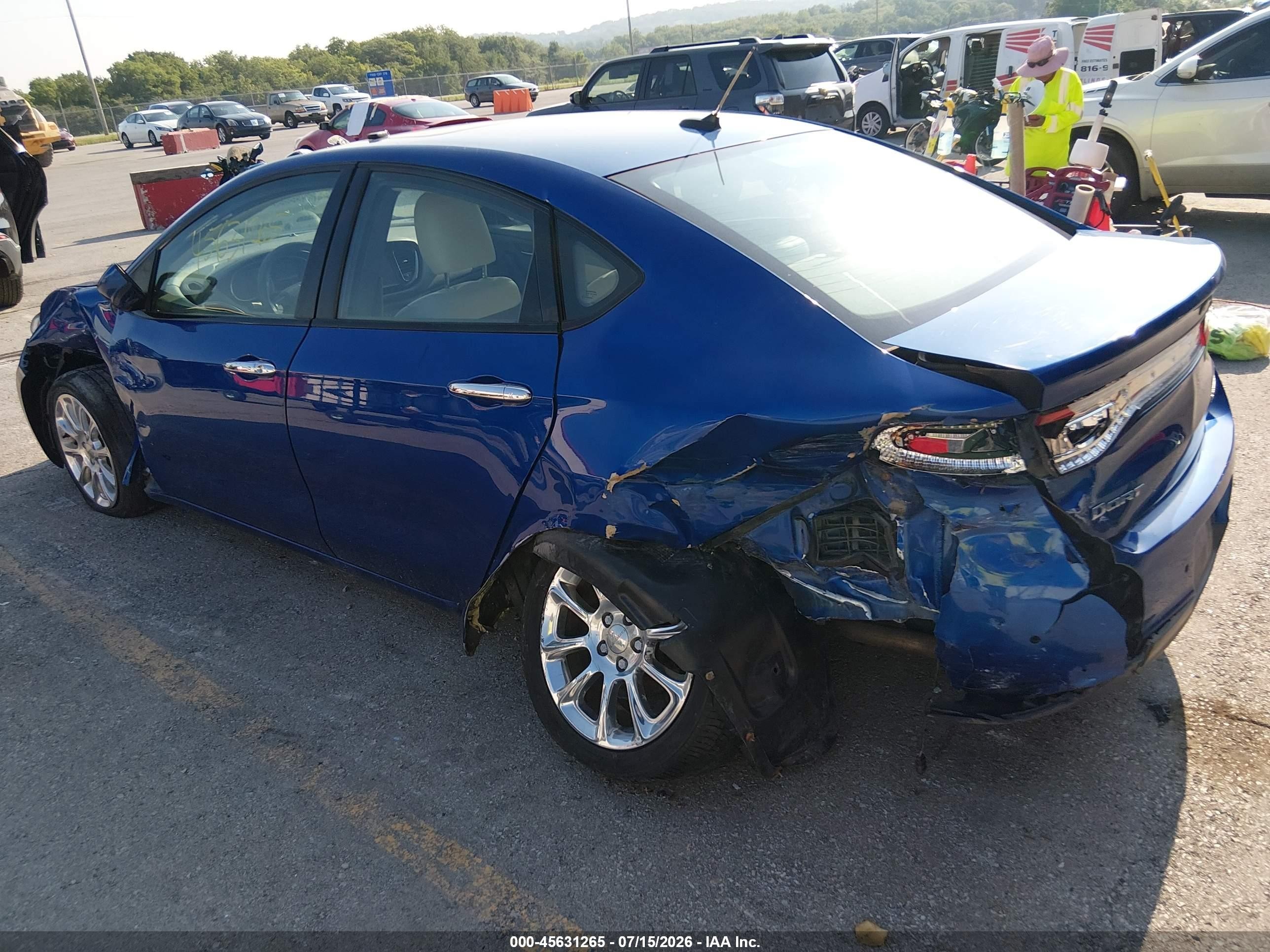 2013 Dodge Dart Limited Blue vin: 1C3CDFCA5DD132814