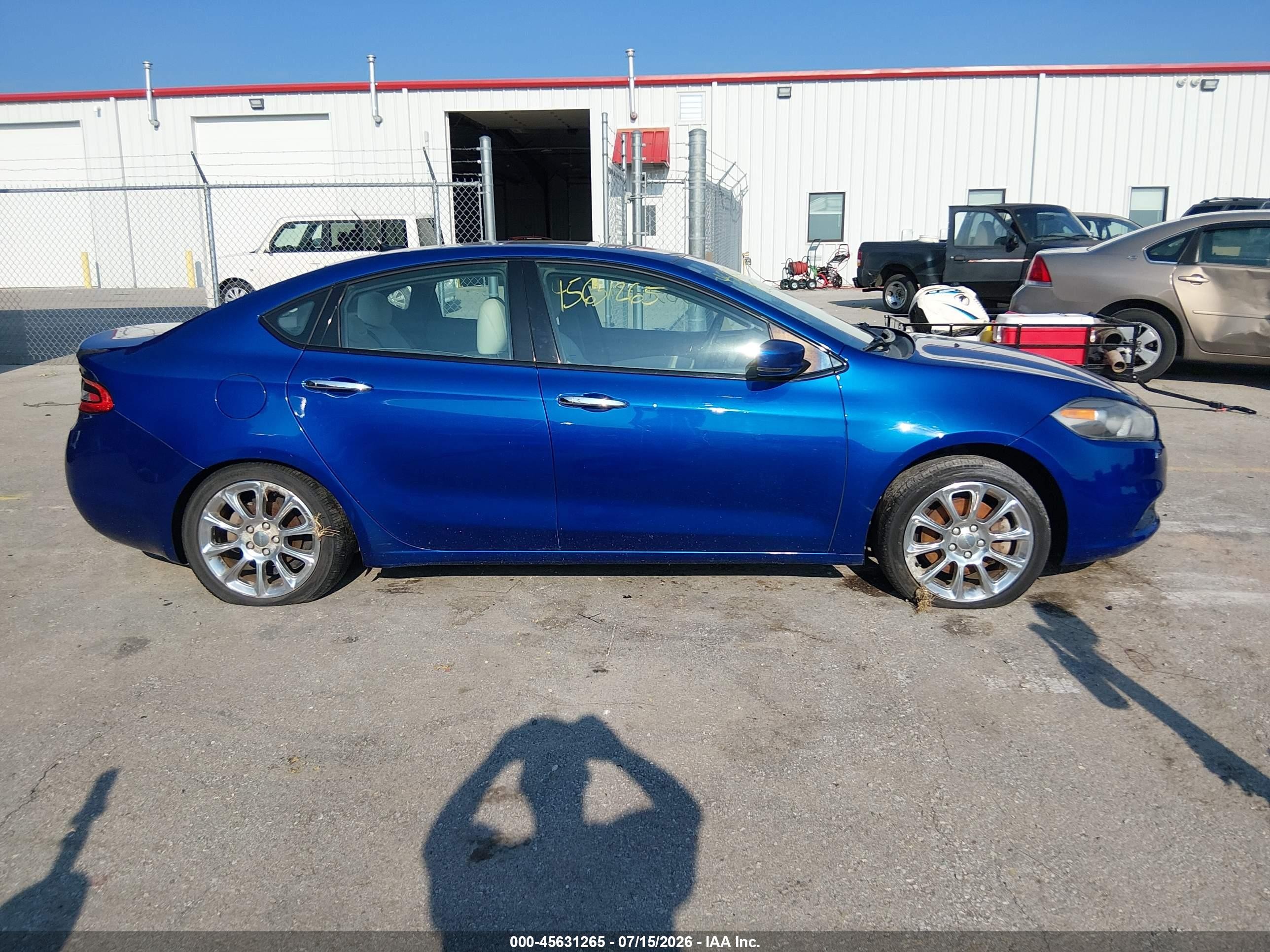 2013 Dodge Dart Limited Blue vin: 1C3CDFCA5DD132814