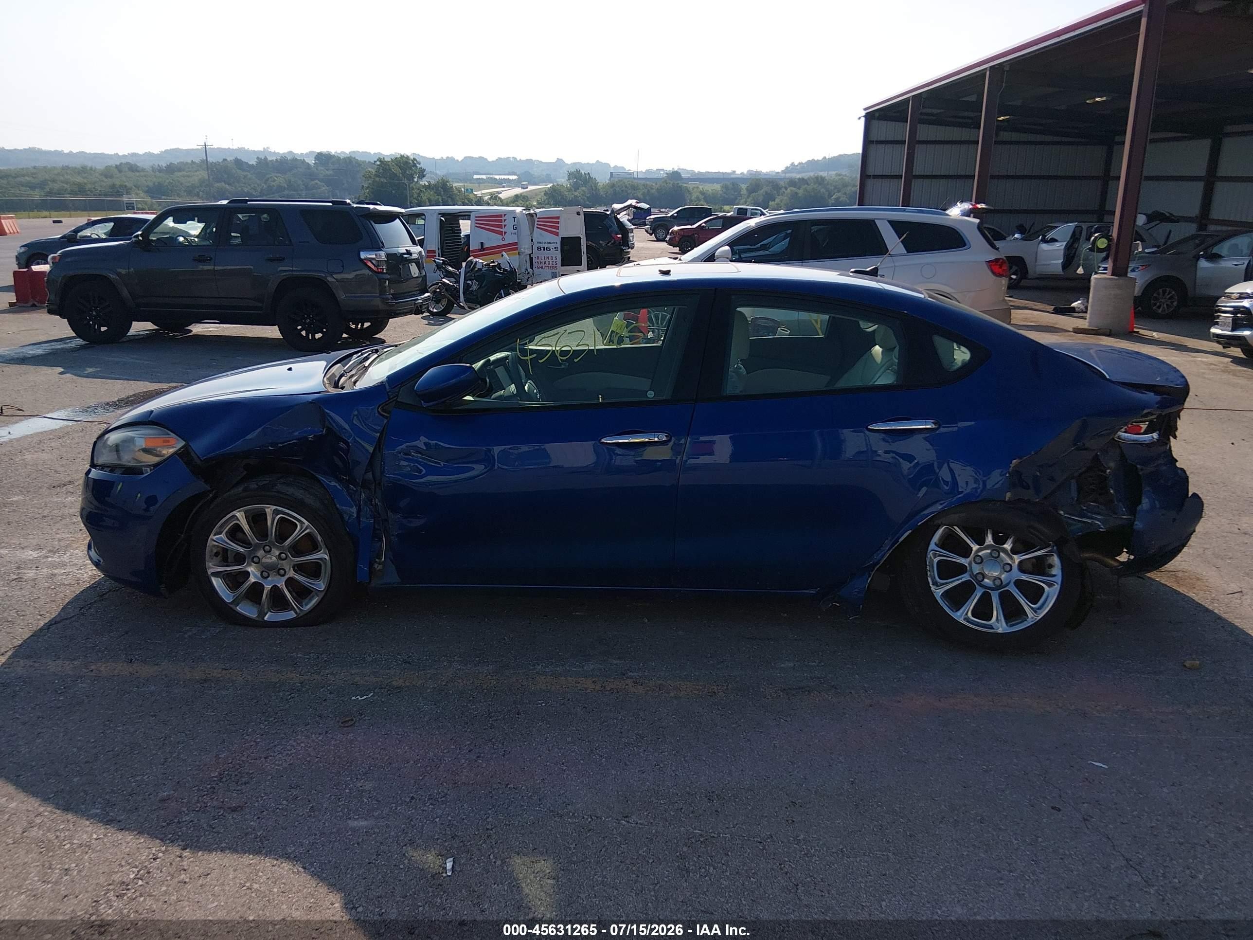 2013 Dodge Dart Limited Blue vin: 1C3CDFCA5DD132814
