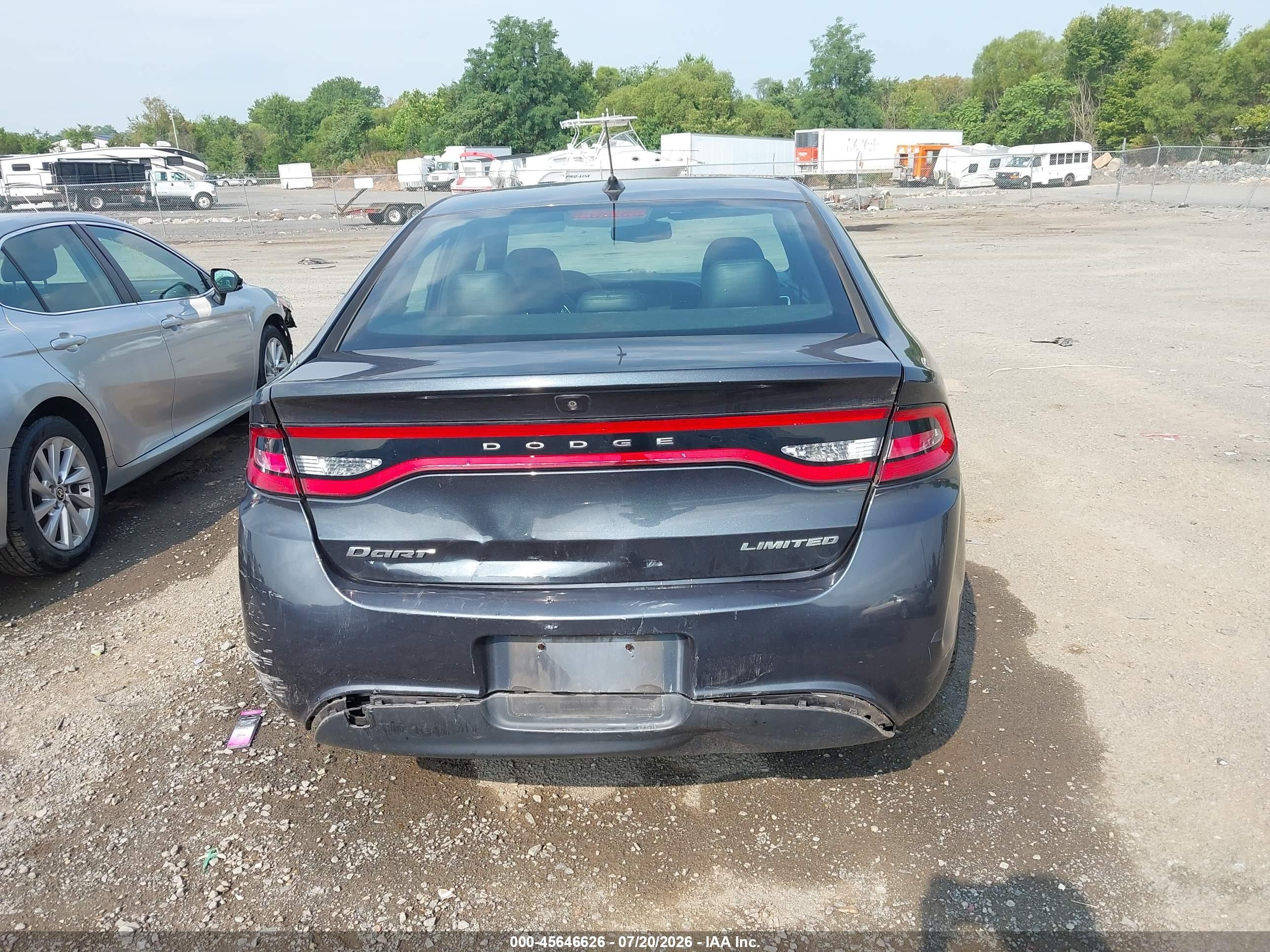 2013 Dodge Dart Limited Black vin: 1C3CDFCA5DD216650