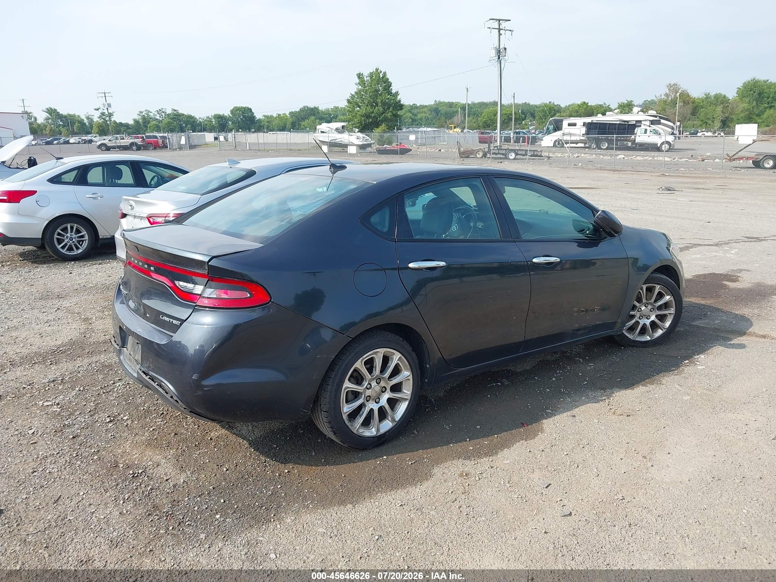 2013 Dodge Dart Limited Black vin: 1C3CDFCA5DD216650