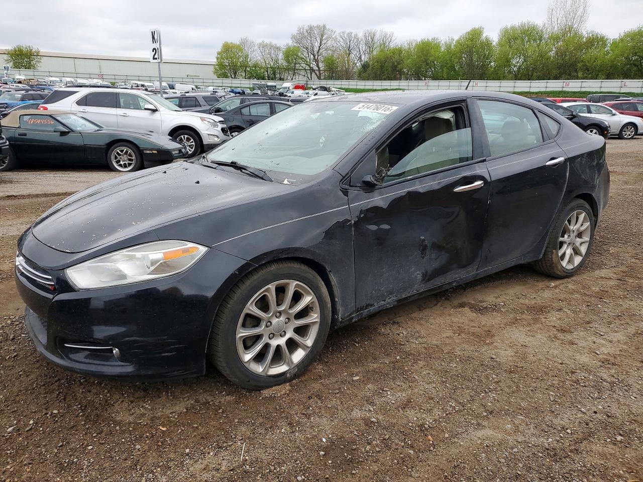 2013 Dodge Dart Limited Black vin: 1C3CDFCA6DD225177