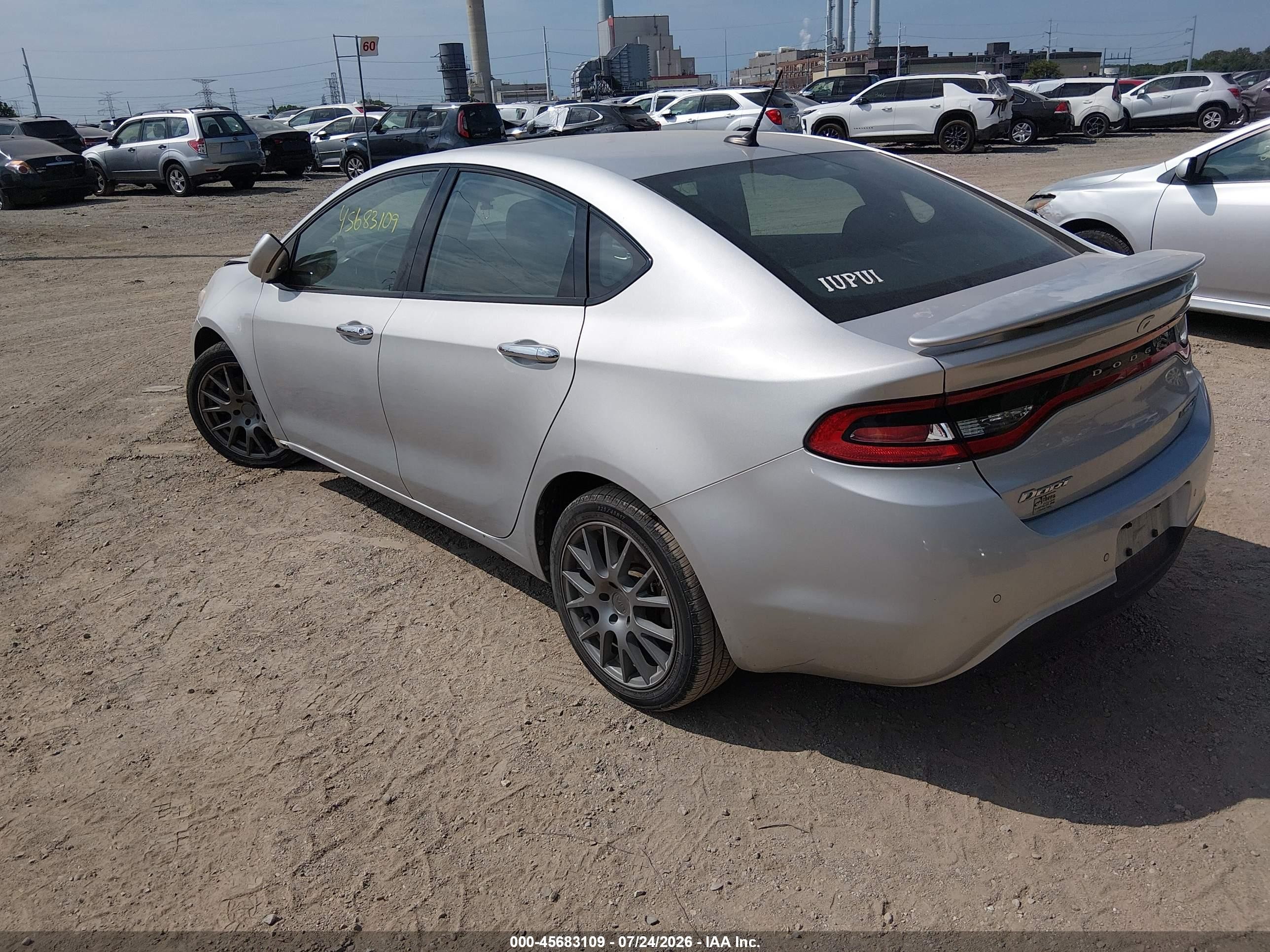 2013 Dodge Dart Limited Silver vin: 1C3CDFCA7DD106859