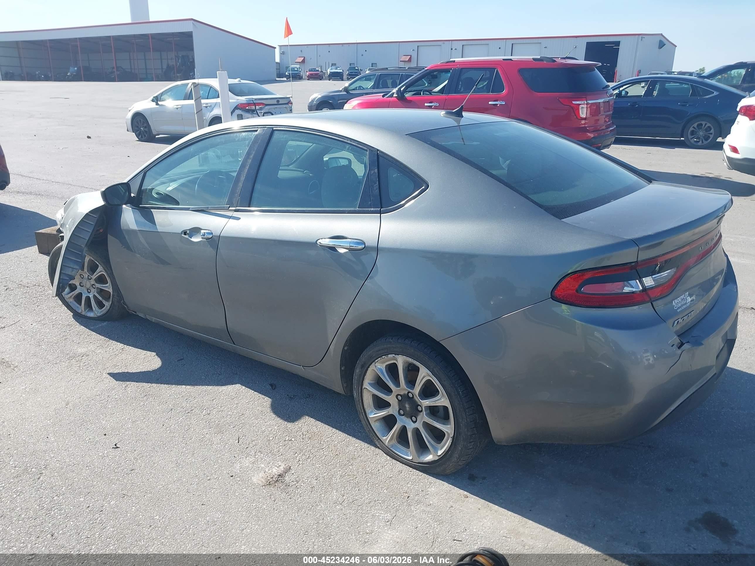 2013 Dodge Dart Limited Gray vin: 1C3CDFCA7DD131504