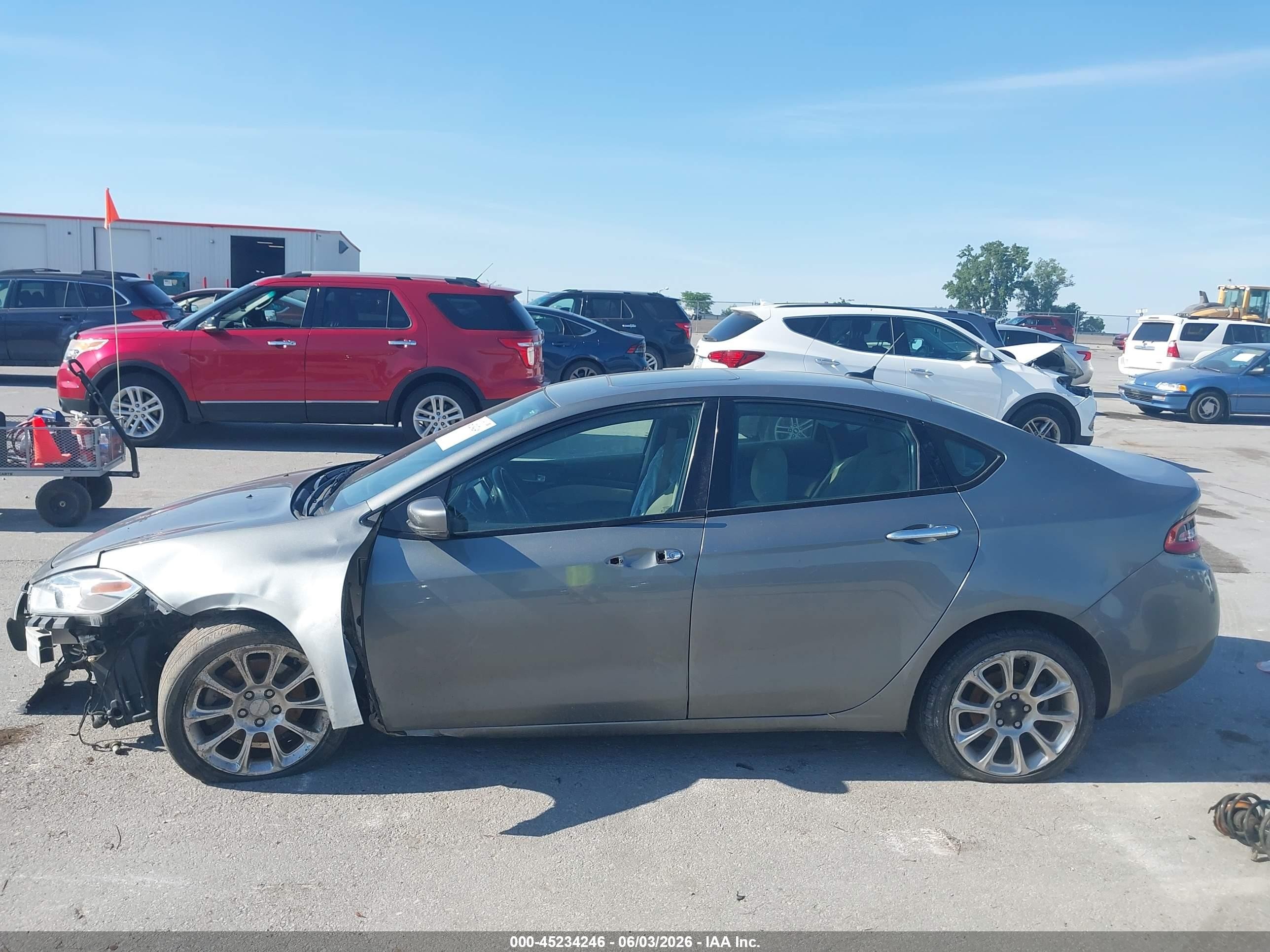 2013 Dodge Dart Limited Gray vin: 1C3CDFCA7DD131504