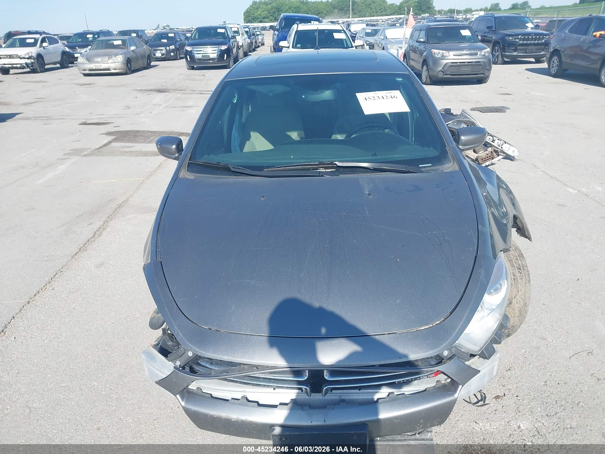 2013 Dodge Dart Limited Gray vin: 1C3CDFCA7DD131504