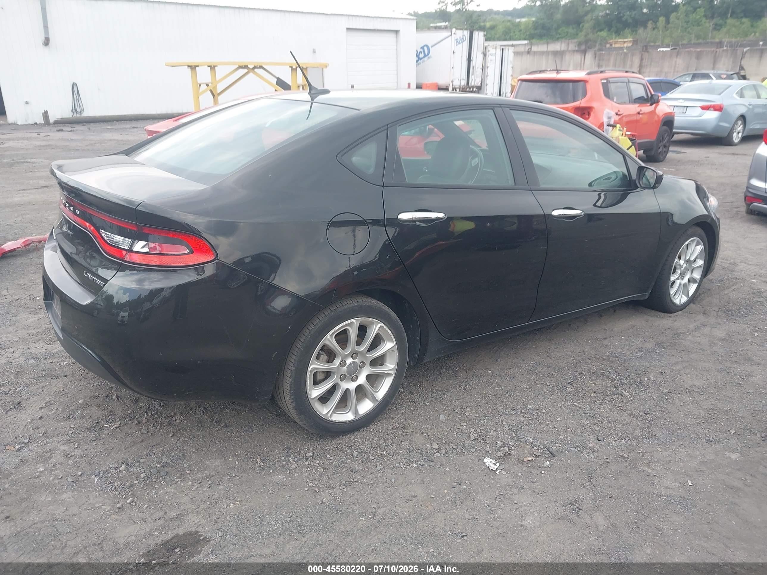 2013 Dodge Dart Limited Black vin: 1C3CDFCA8DD322008