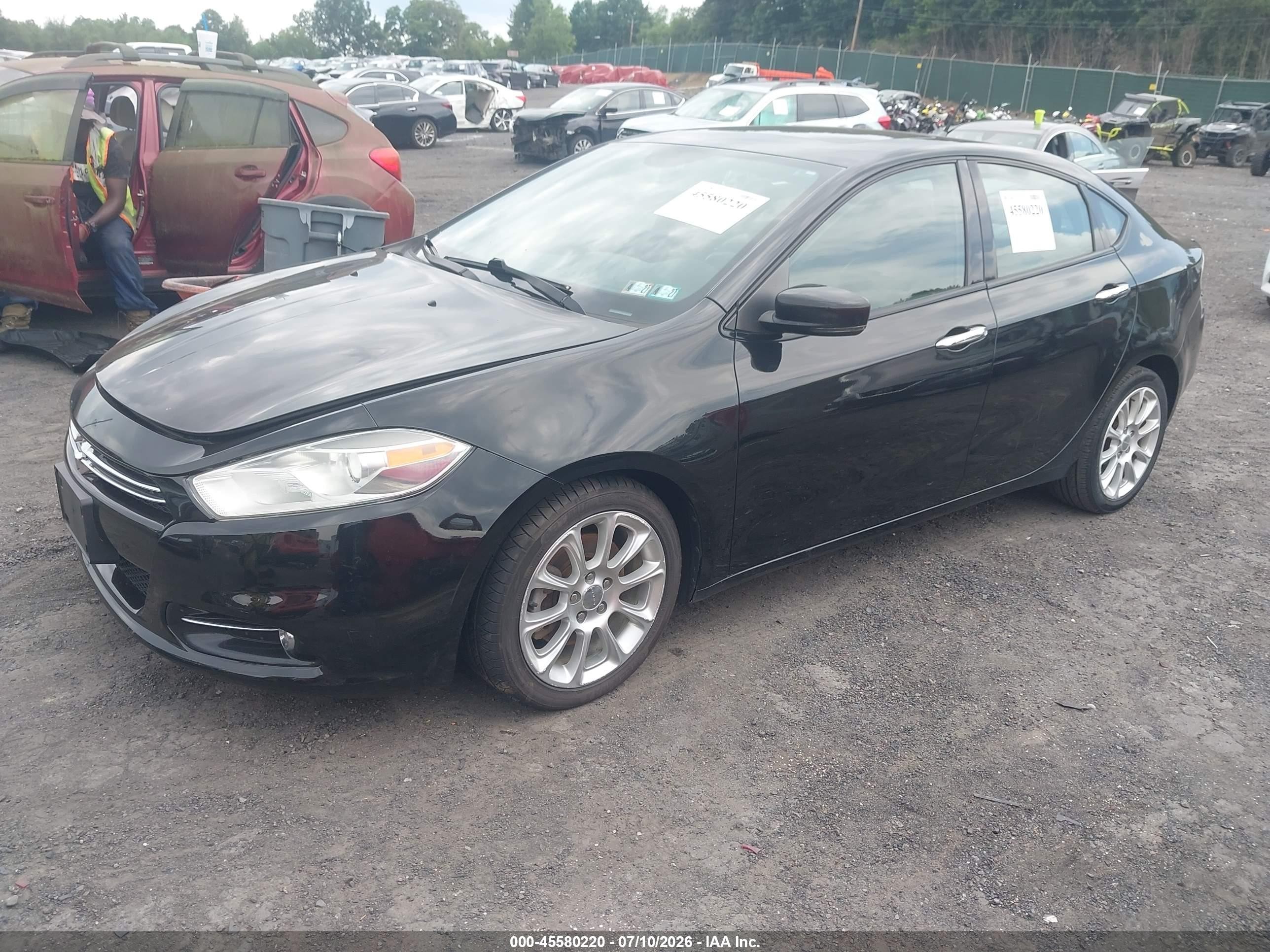 2013 Dodge Dart Limited Black vin: 1C3CDFCA8DD322008