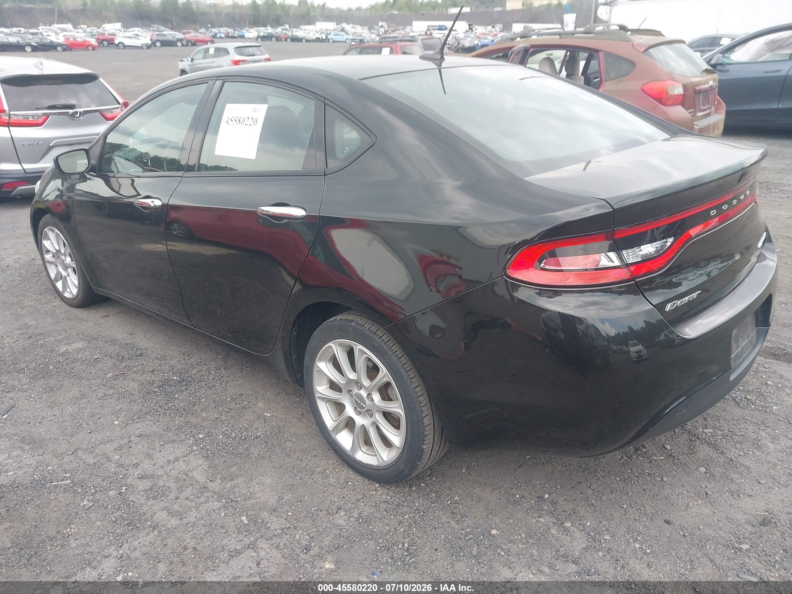 2013 Dodge Dart Limited Black vin: 1C3CDFCA8DD322008