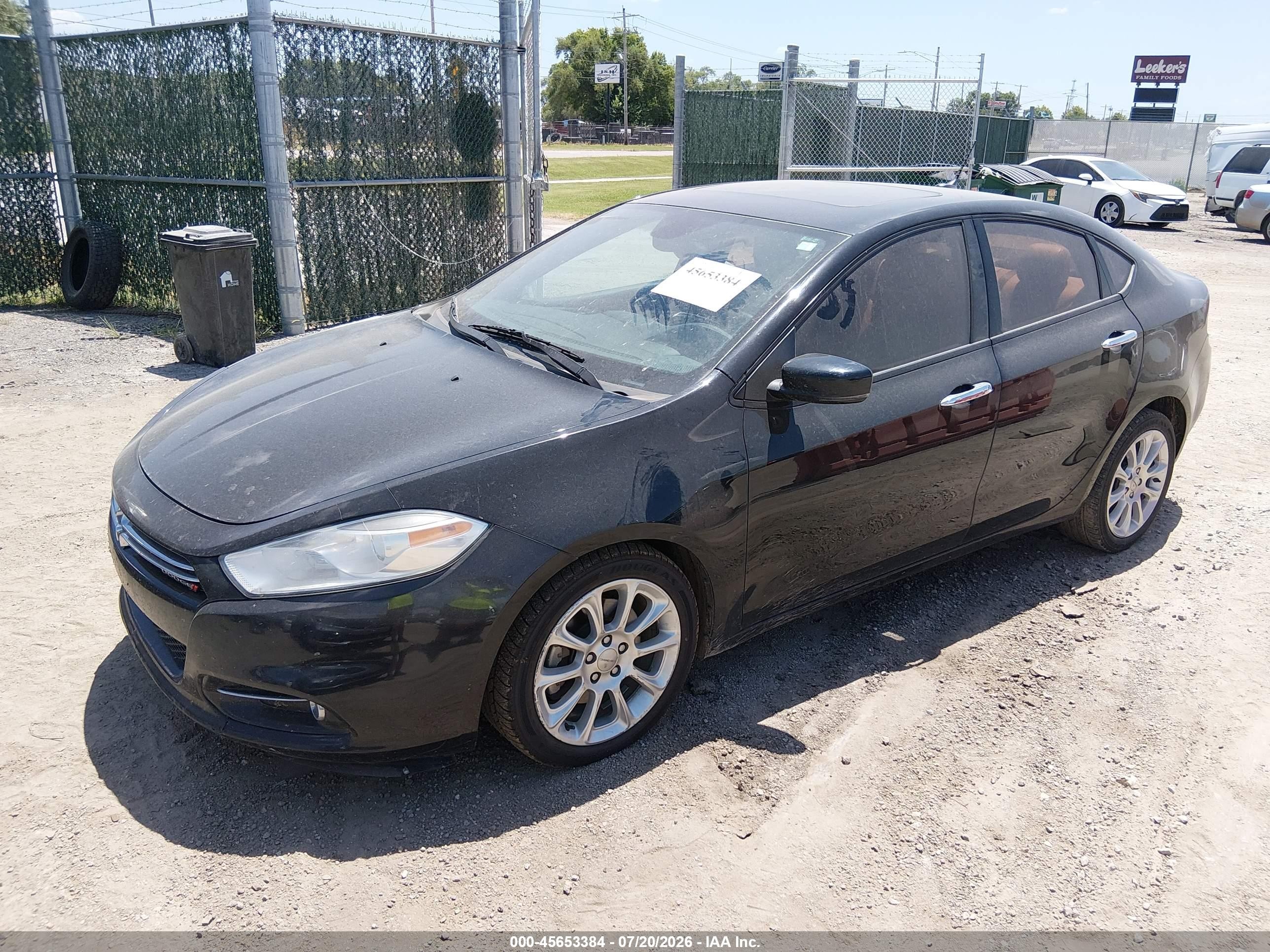 2013 Dodge Dart Limited Black vin: 1C3CDFCA8DD324759