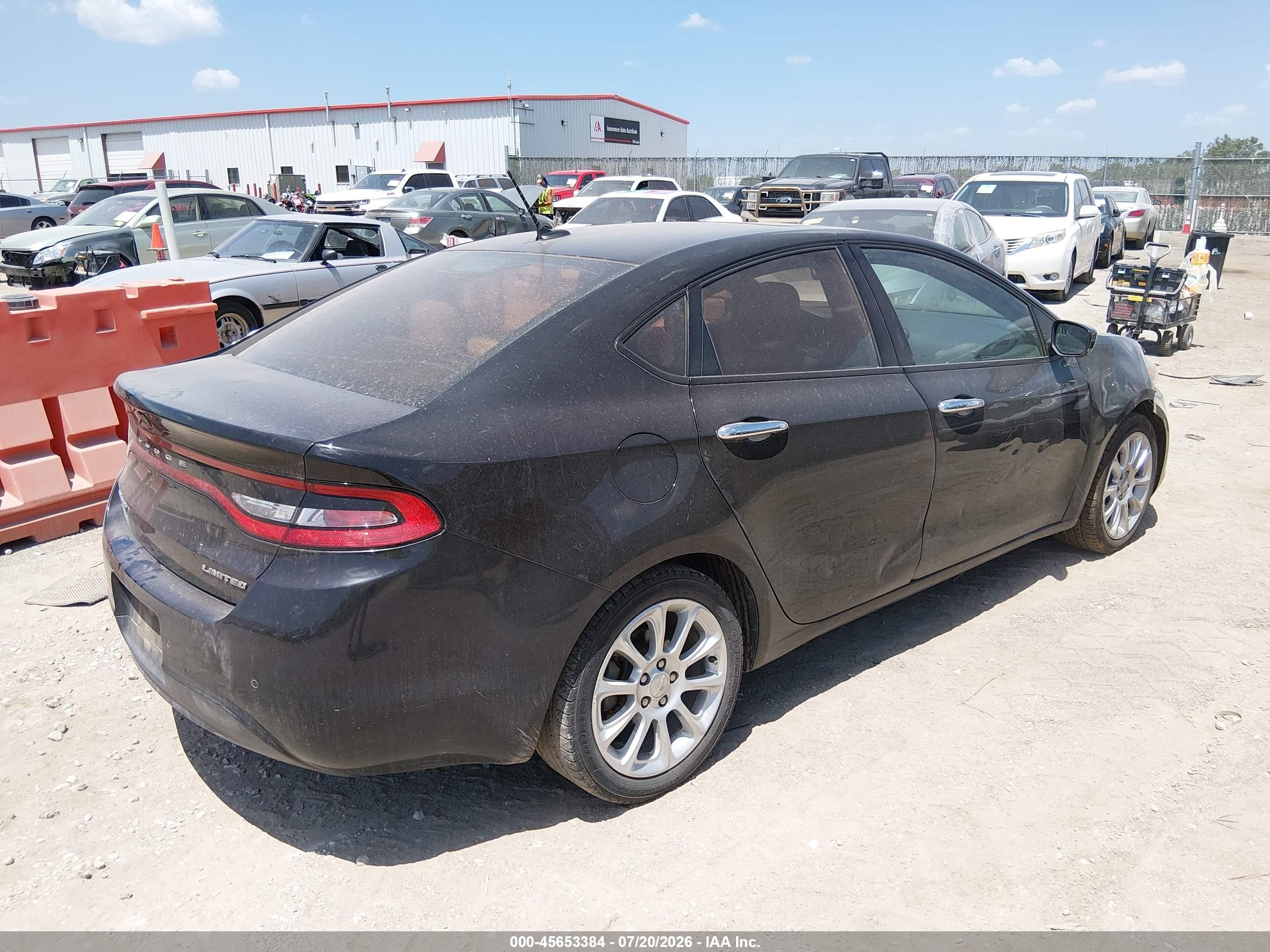 2013 Dodge Dart Limited Black vin: 1C3CDFCA8DD324759