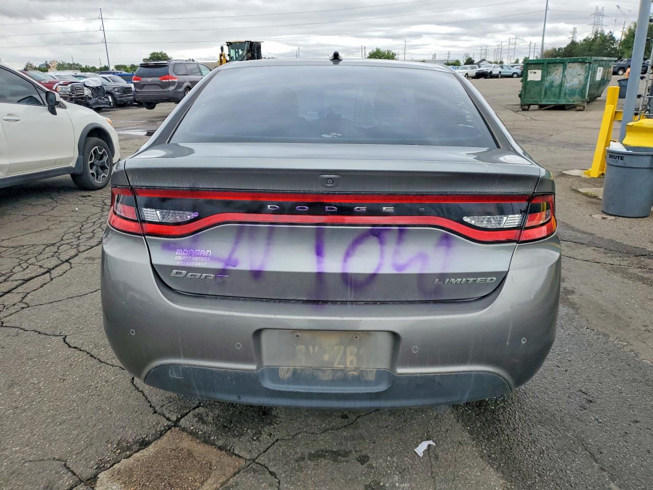 2013 Dodge Dart Limited Gray vin: 1C3CDFCA8DD331680