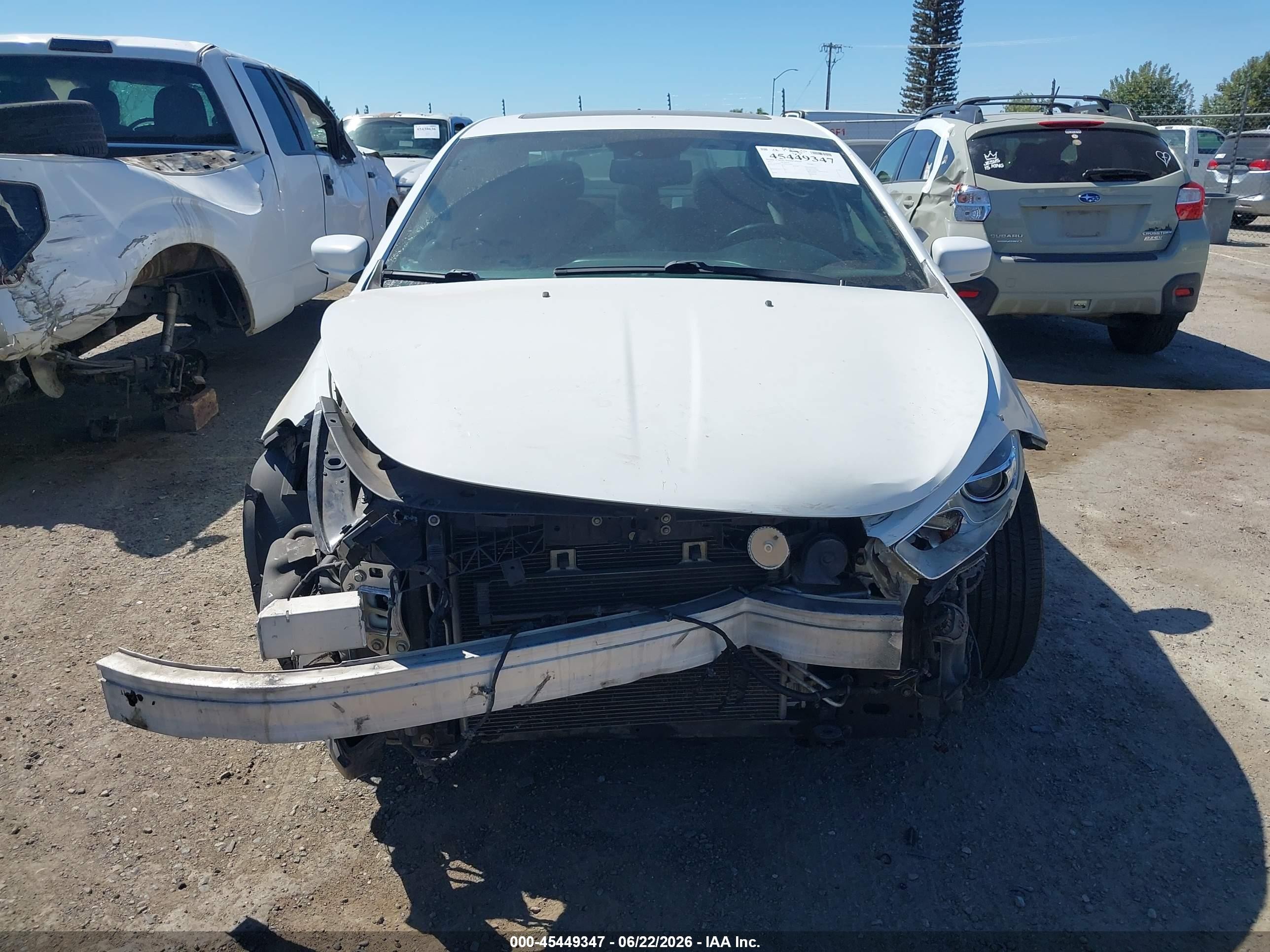 2013 Dodge Dart Limited White vin: 1C3CDFCA9DD157036