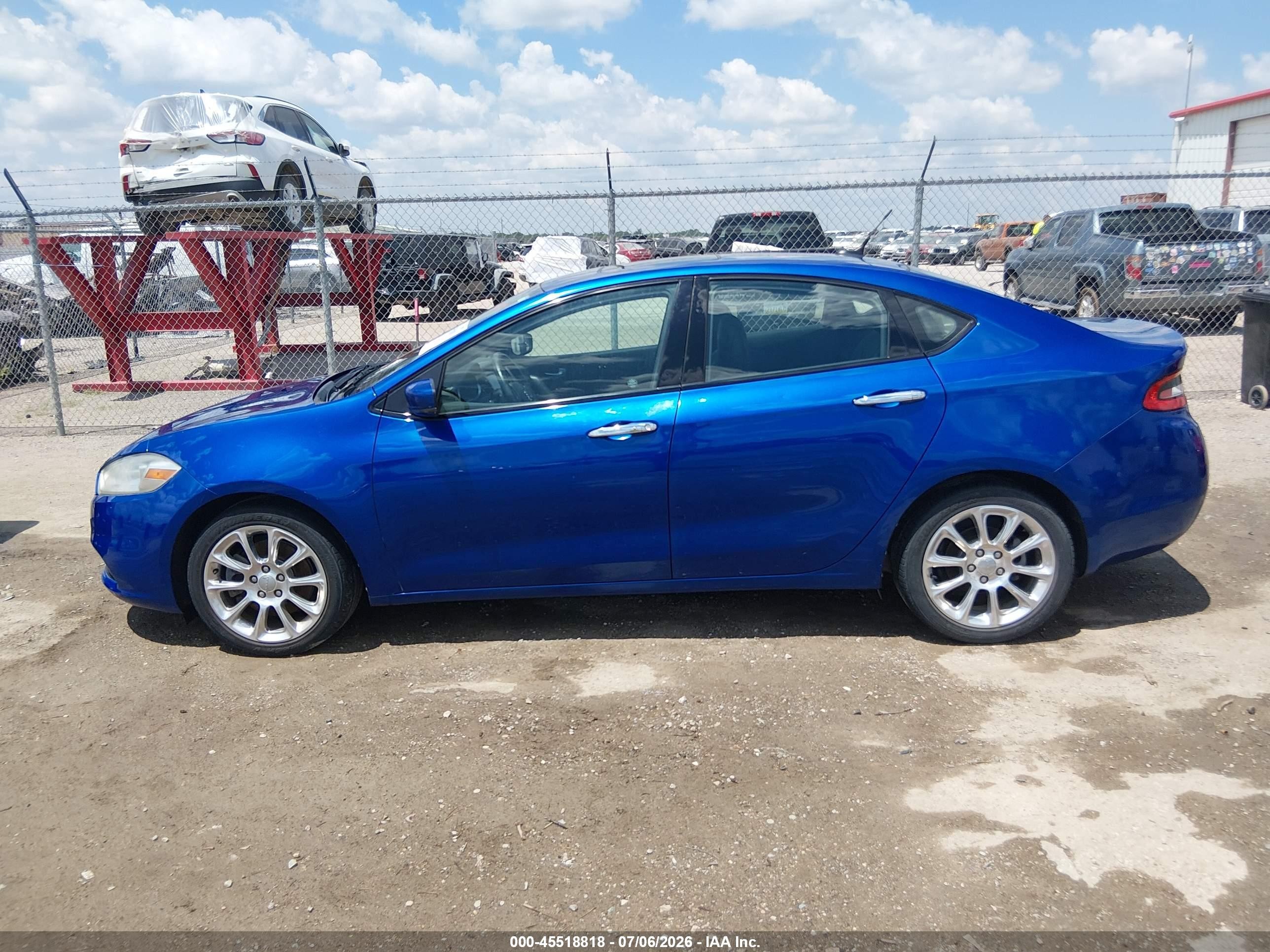 2013 Dodge Dart Limited Blue vin: 1C3CDFCAXDD176078