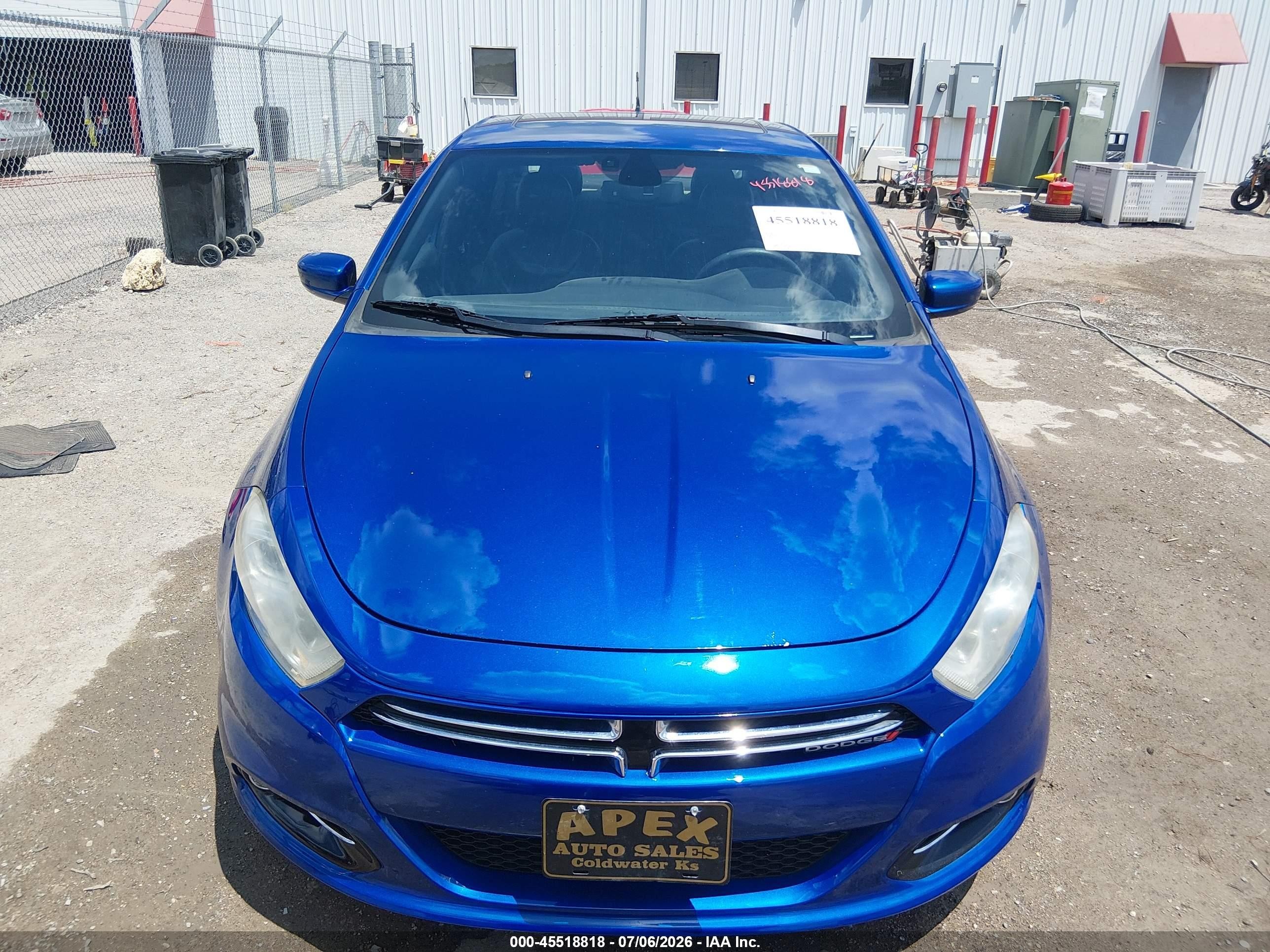 2013 Dodge Dart Limited Blue vin: 1C3CDFCAXDD176078