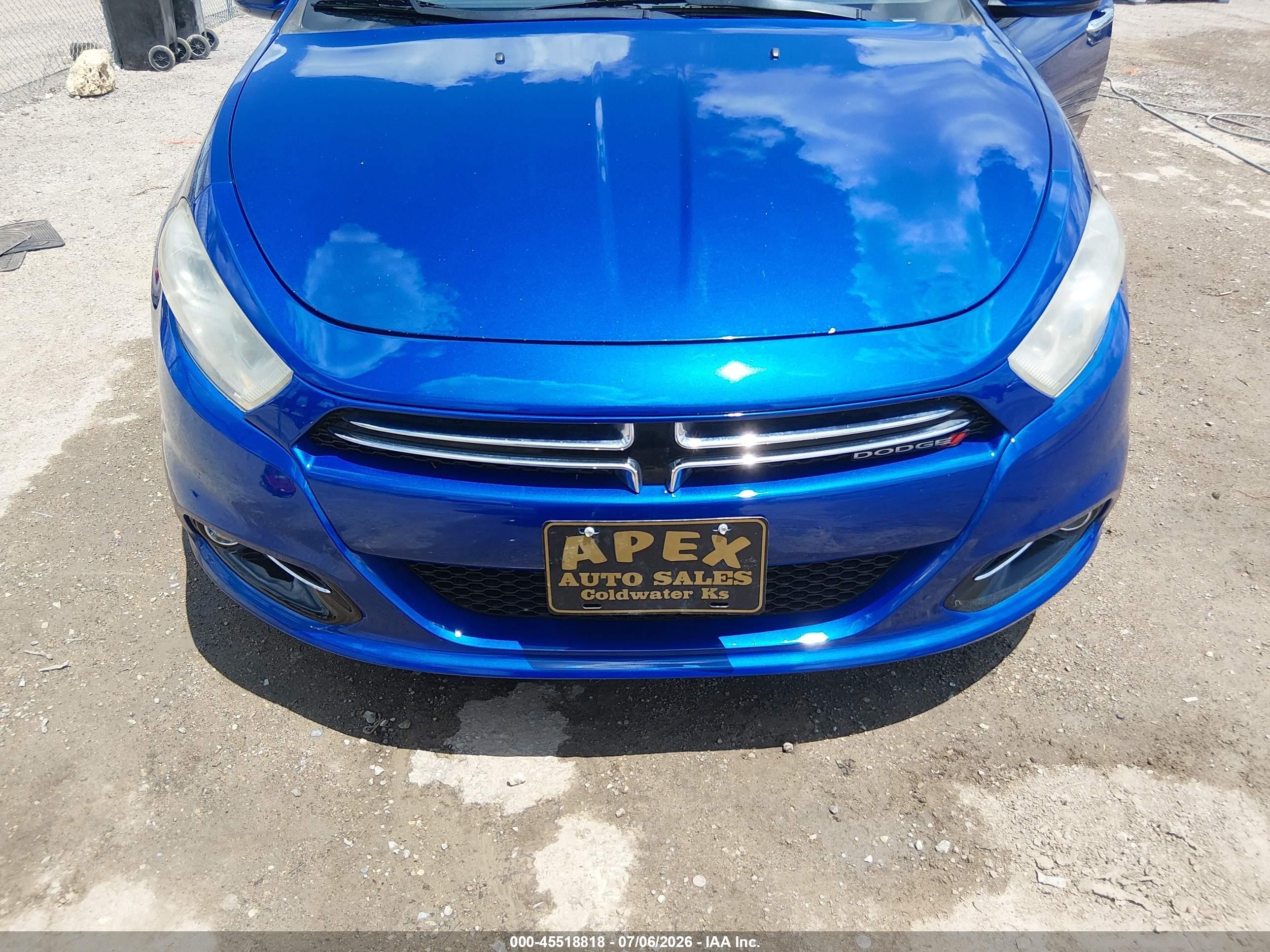 2013 Dodge Dart Limited Blue vin: 1C3CDFCAXDD176078