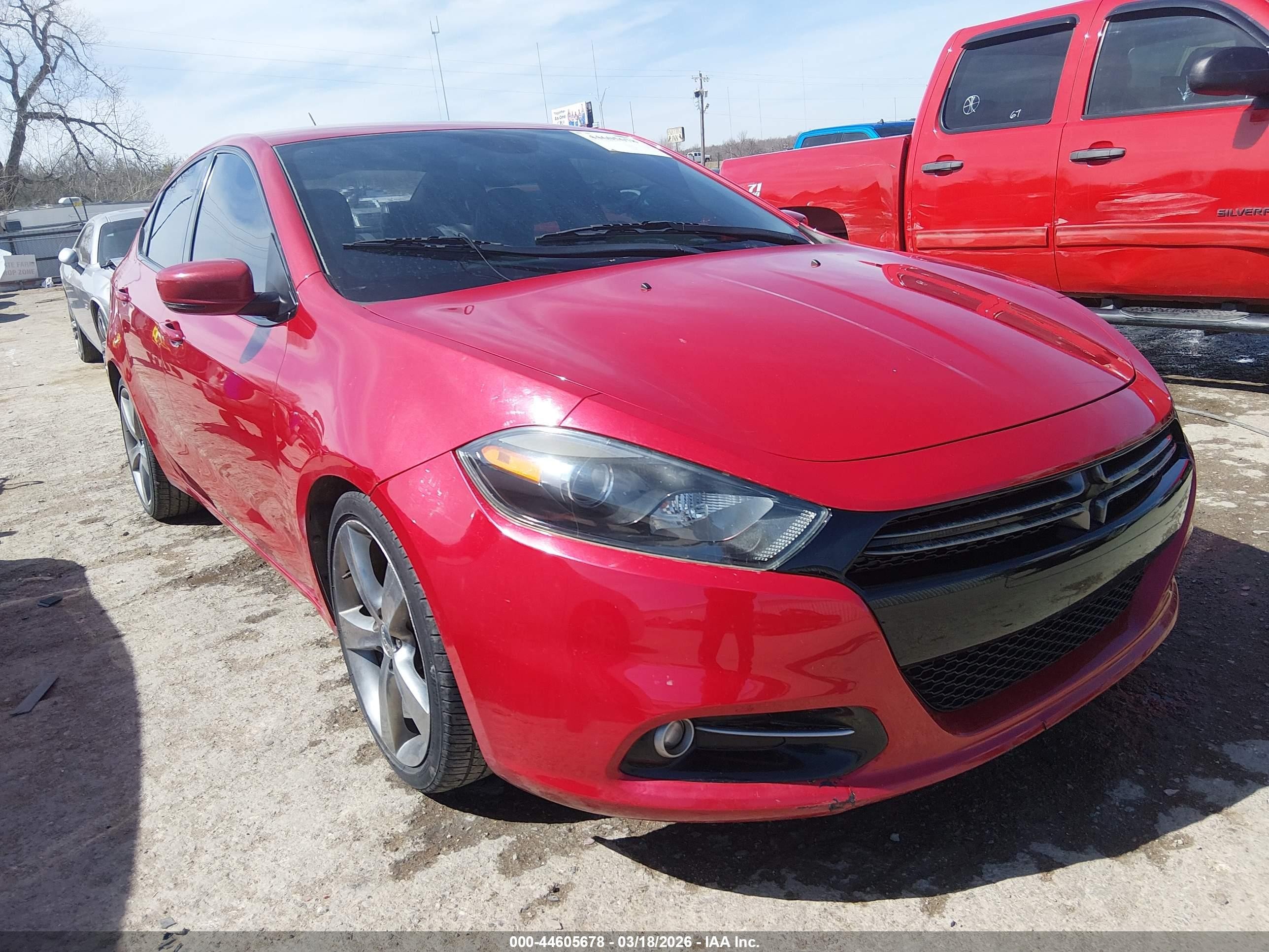2013 Dodge Dart Gt Red vin: 1C3CDFCB0DD327924