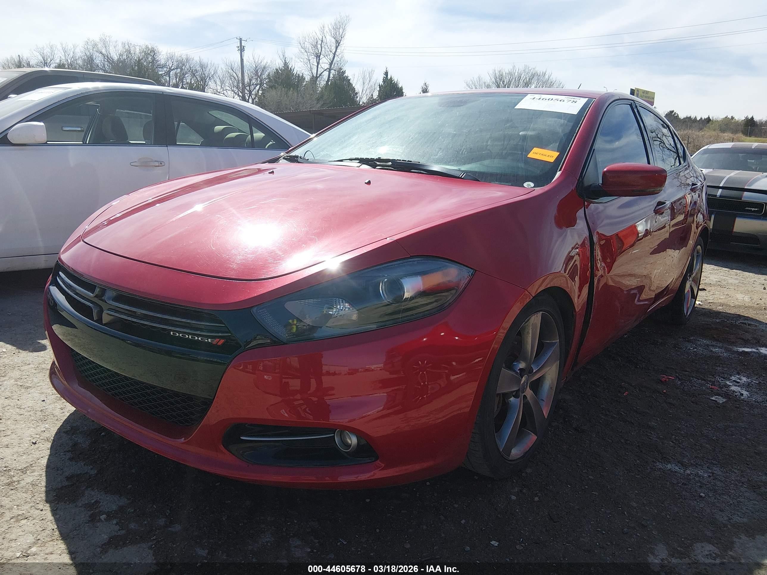 2013 Dodge Dart Gt Красный vin: 1C3CDFCB0DD327924