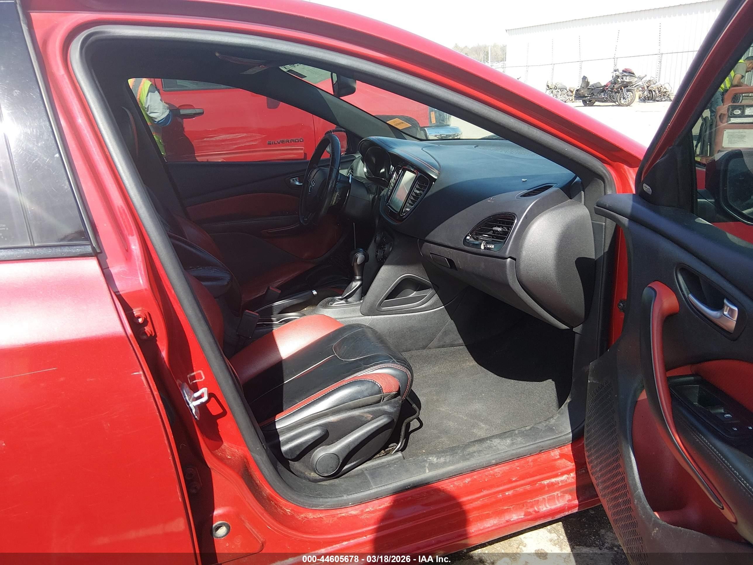 2013 Dodge Dart Gt Красный vin: 1C3CDFCB0DD327924