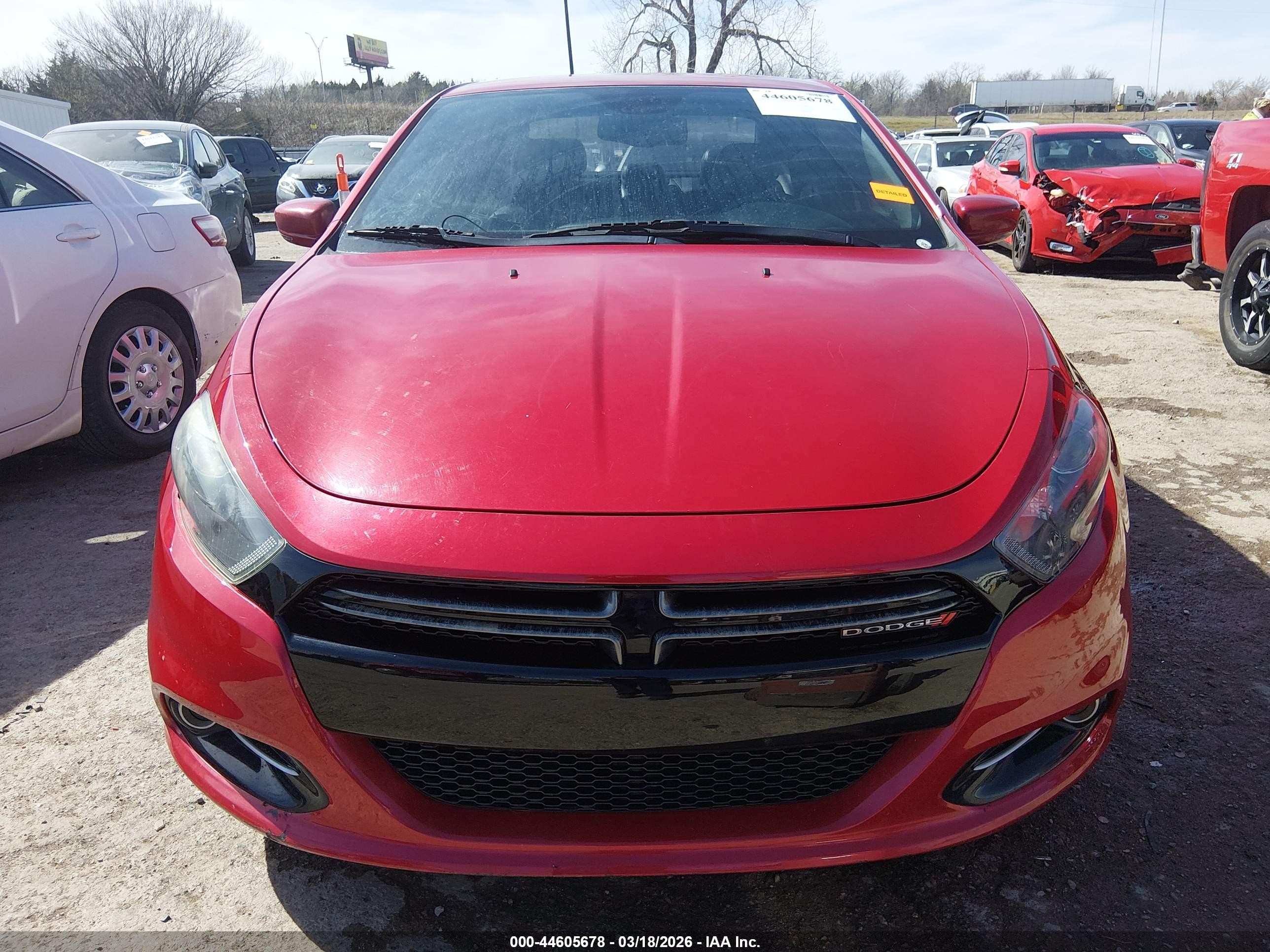 2013 Dodge Dart Gt Красный vin: 1C3CDFCB0DD327924