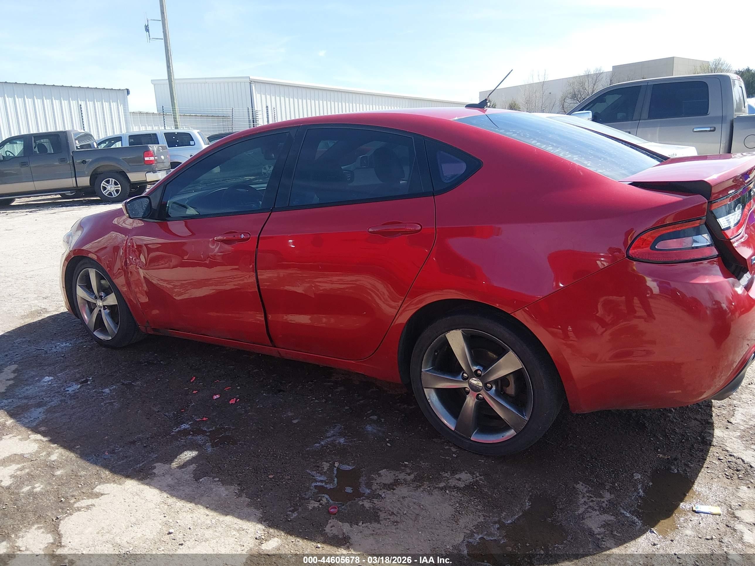 2013 Dodge Dart Gt Красный vin: 1C3CDFCB0DD327924