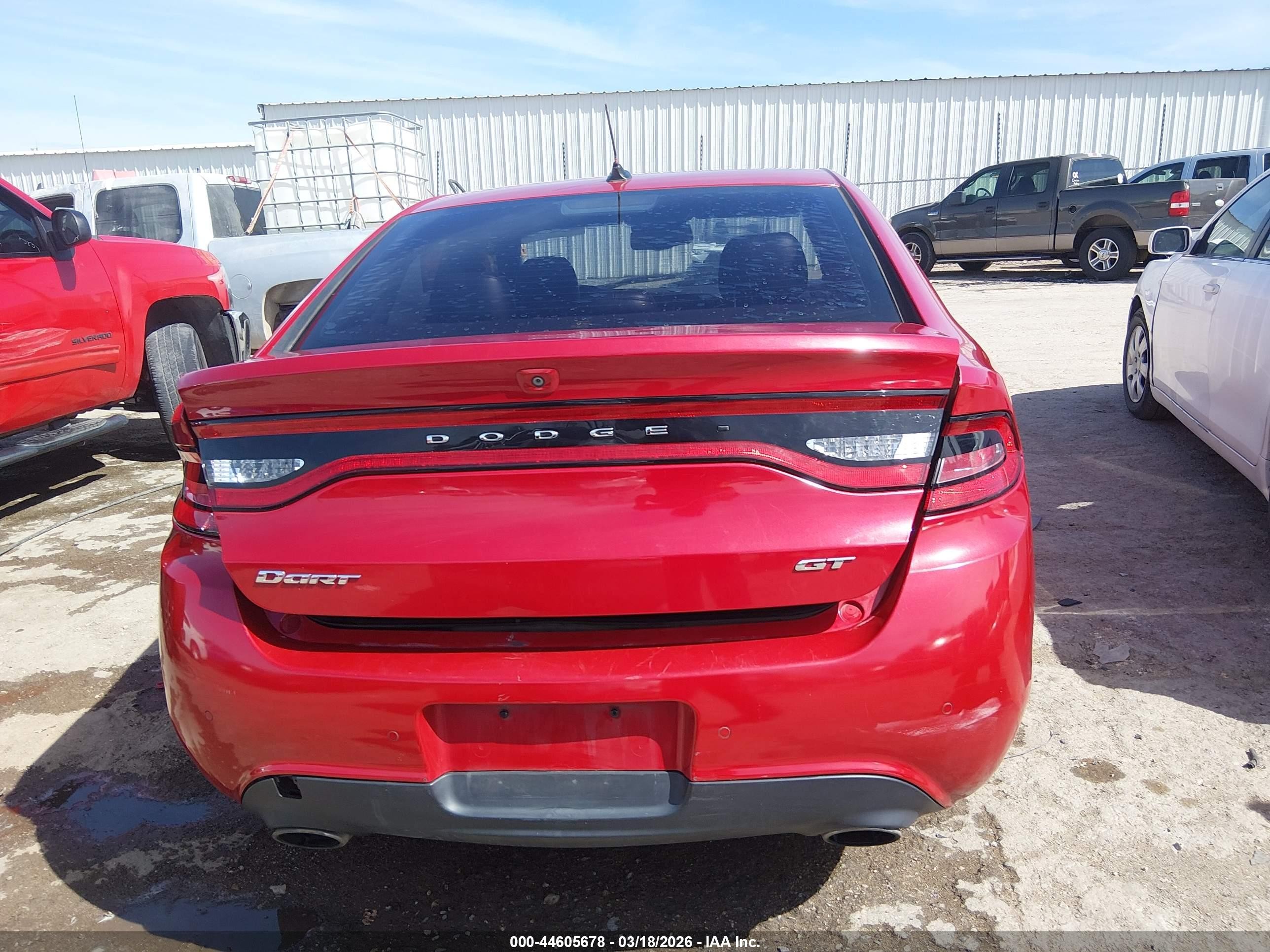 2013 Dodge Dart Gt Красный vin: 1C3CDFCB0DD327924