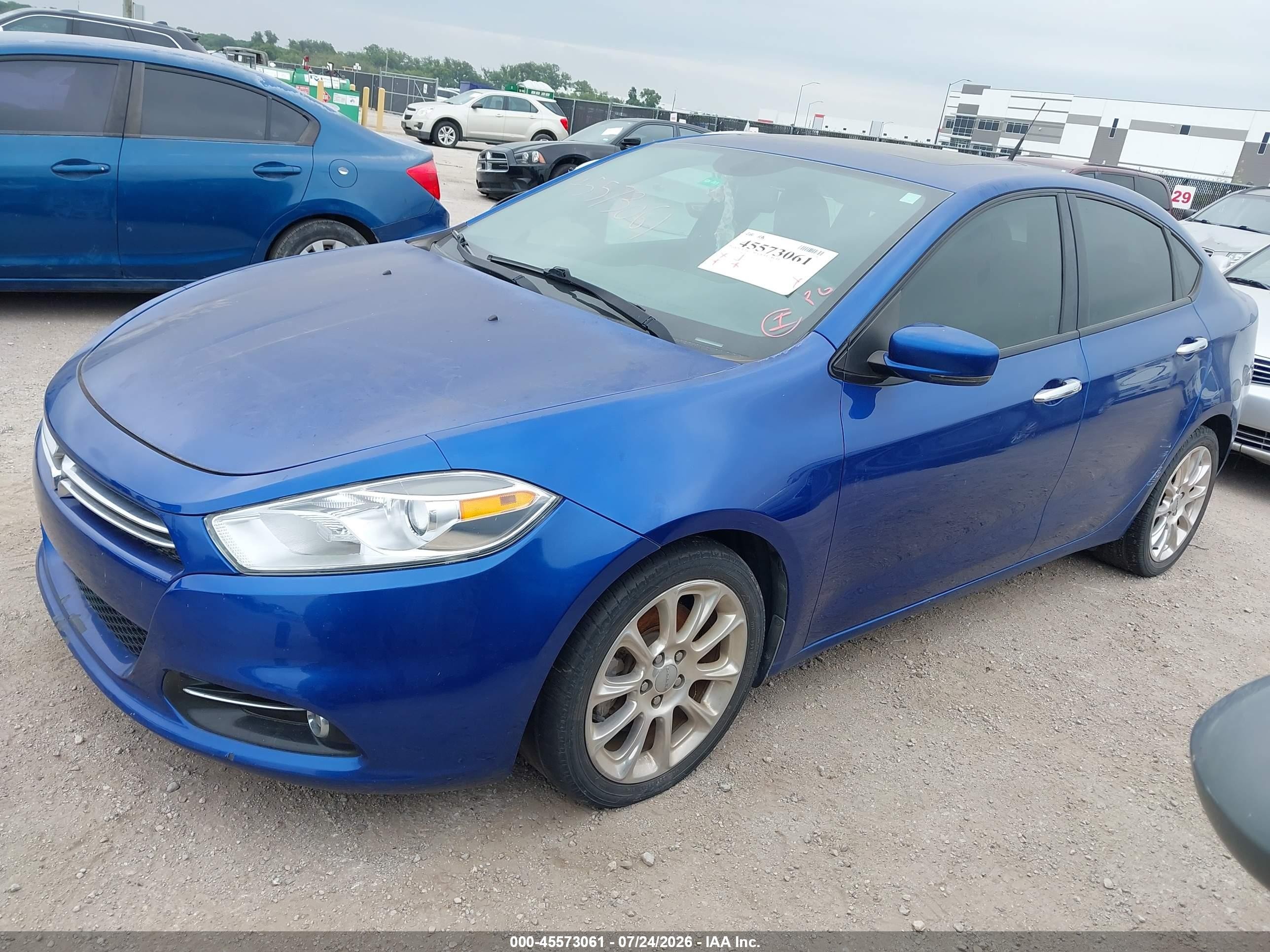 2014 Dodge Dart Limited Blue vin: 1C3CDFCB0ED695893