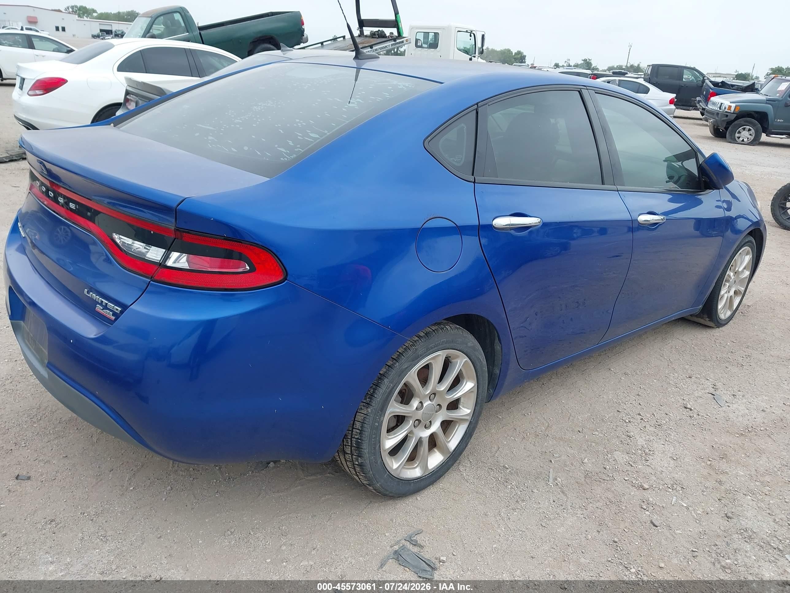 2014 Dodge Dart Limited Blue vin: 1C3CDFCB0ED695893