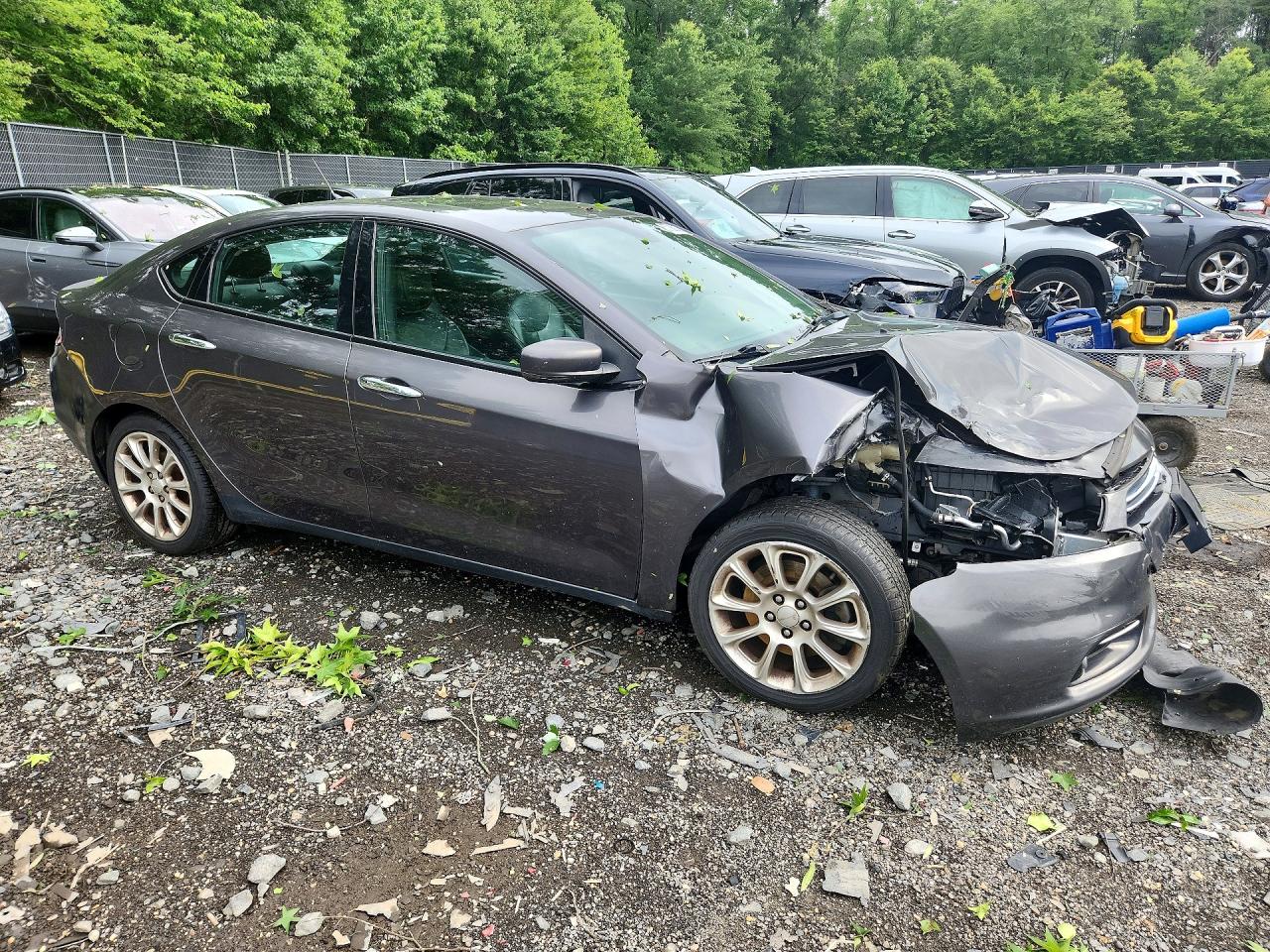 2015 Dodge Dart Limited Gray vin: 1C3CDFCB0FD127936