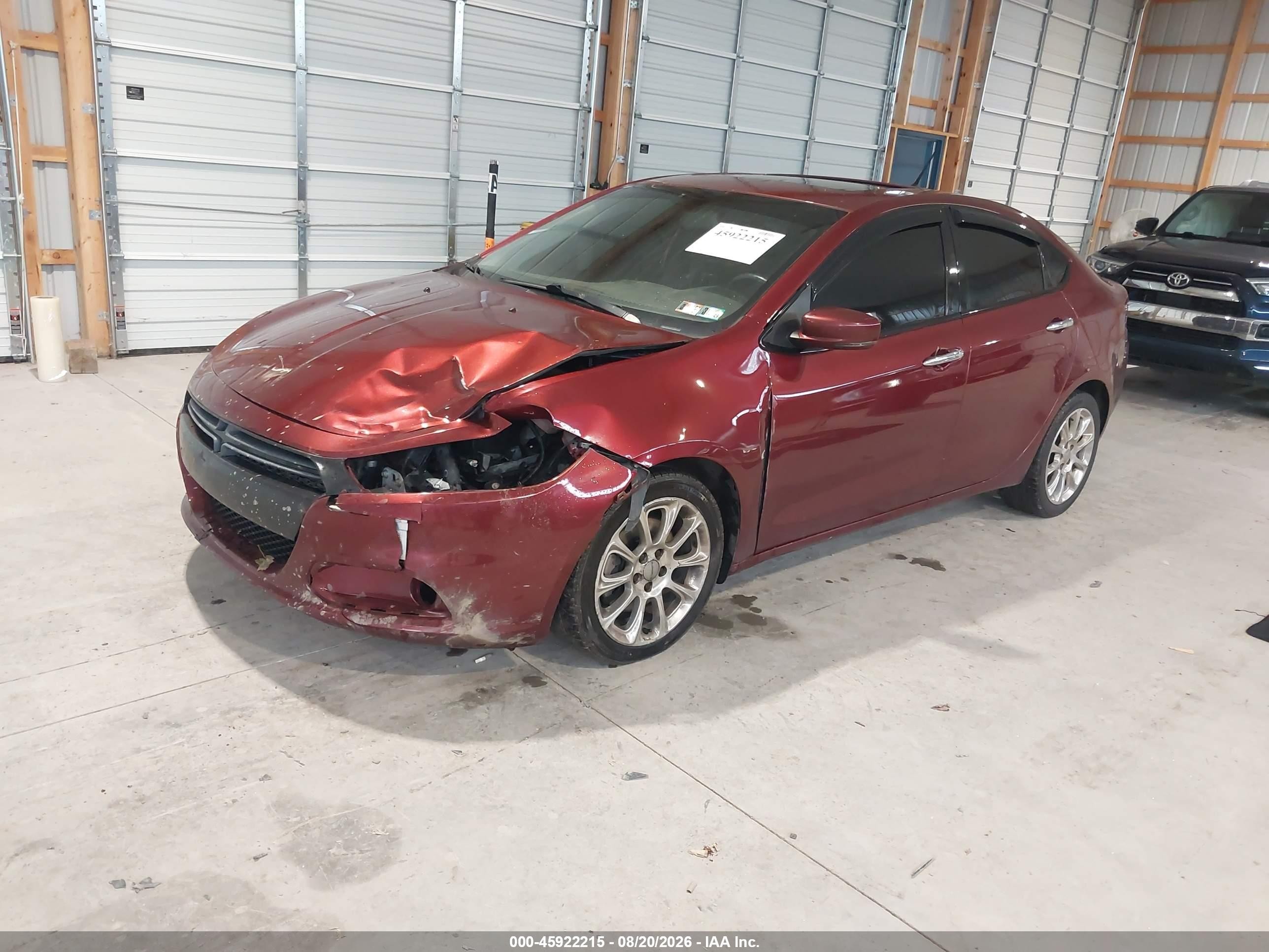 2015 Dodge Dart Limited Красный vin: 1C3CDFCB0FD266996