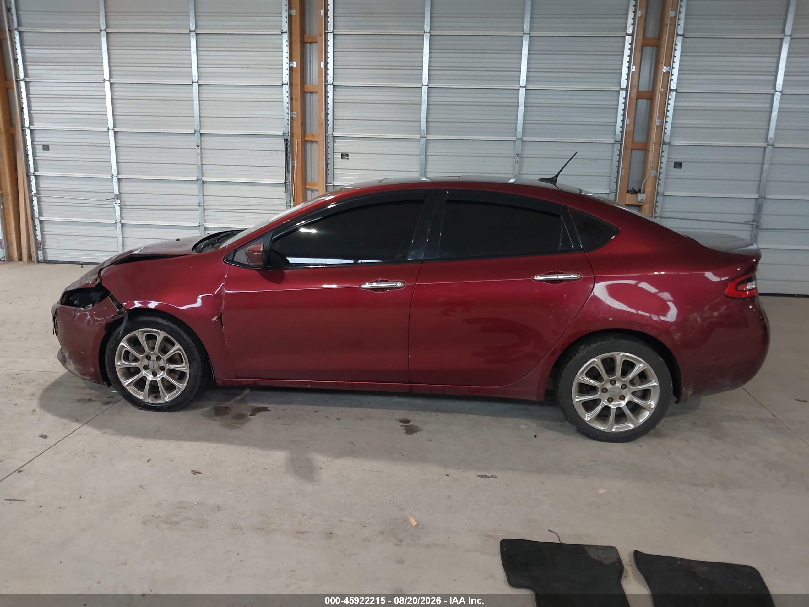 2015 Dodge Dart Limited Красный vin: 1C3CDFCB0FD266996