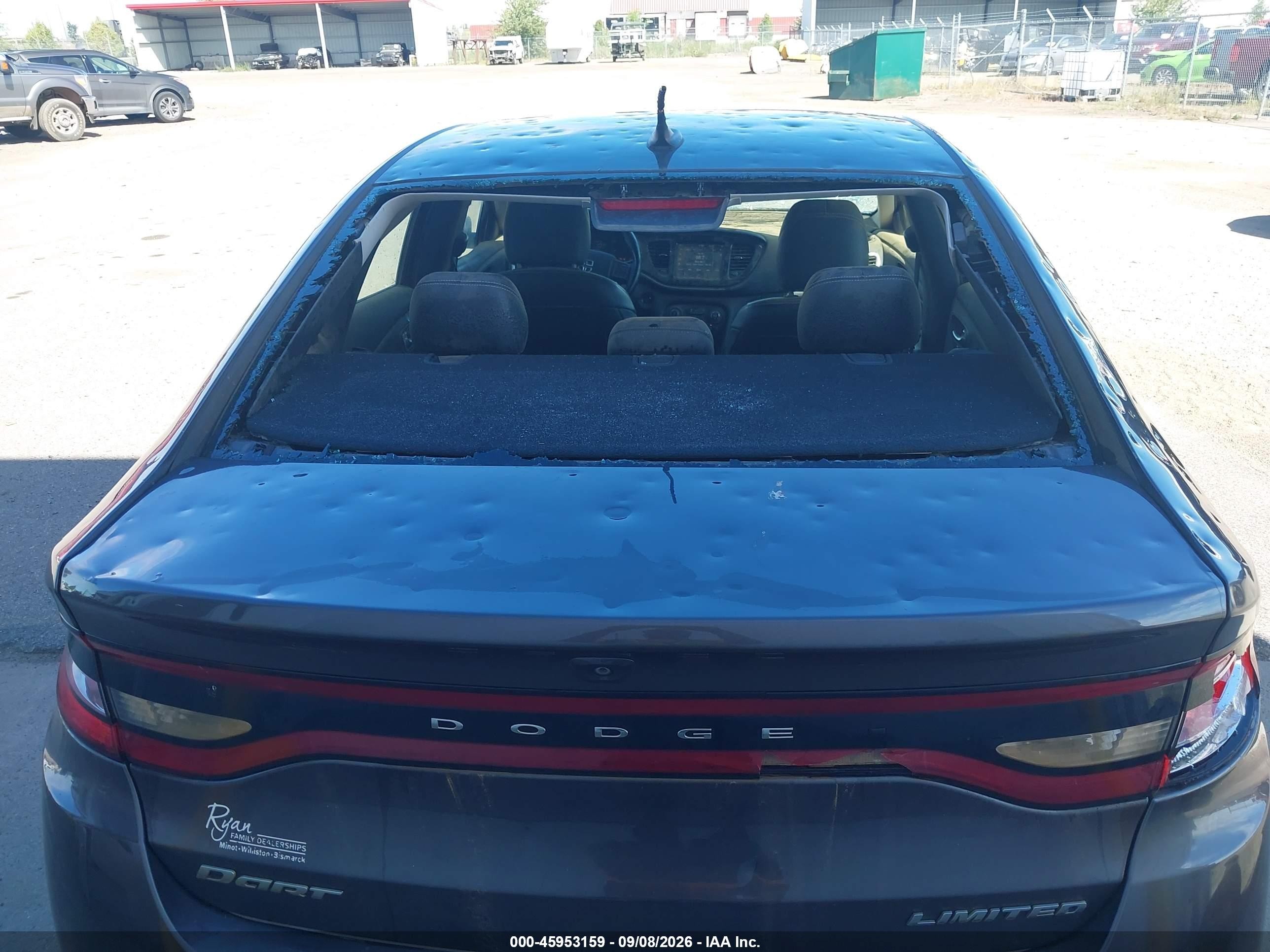 2015 Dodge Dart Limited Серый vin: 1C3CDFCB1FD422690