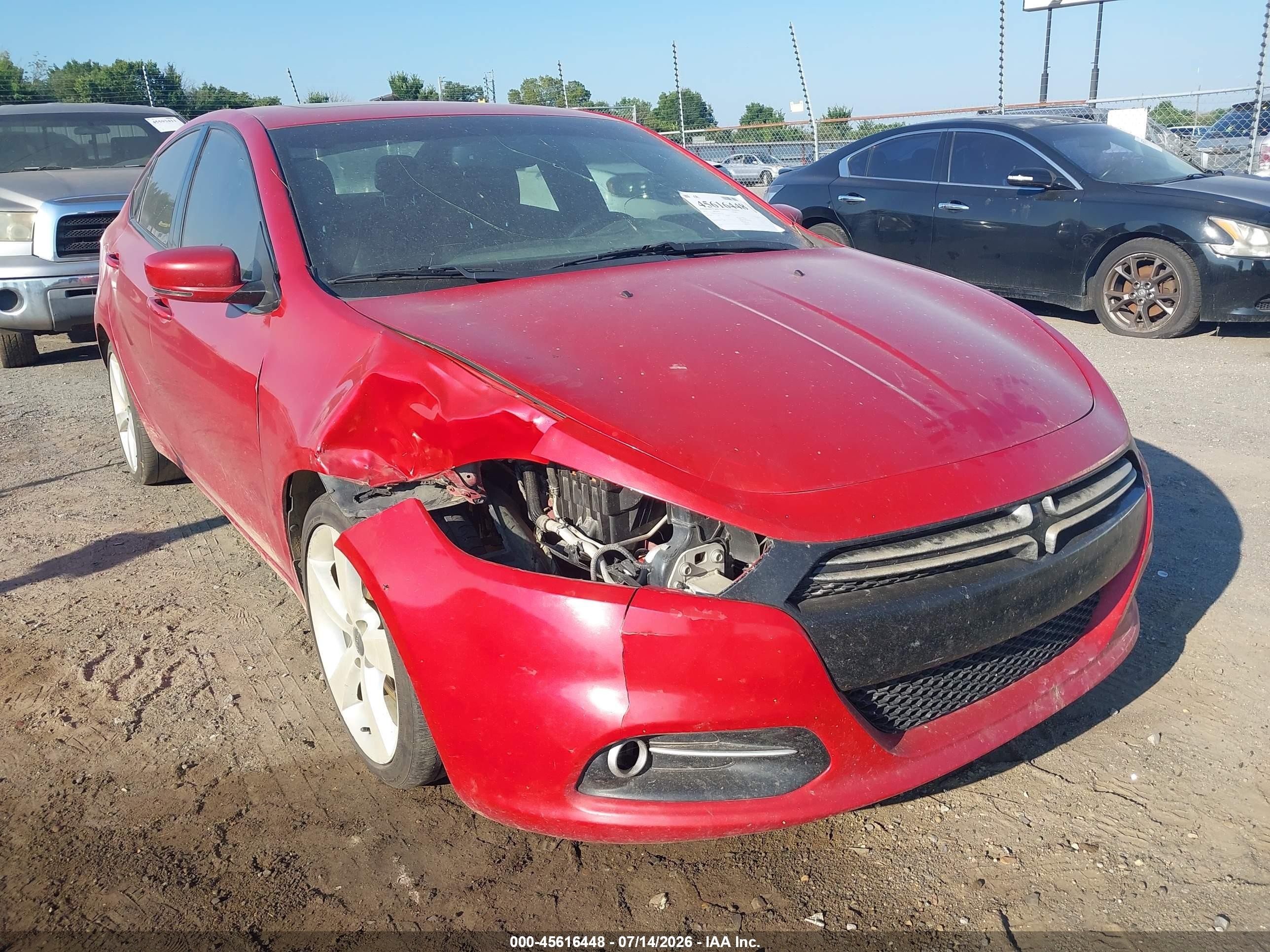 2013 Dodge Dart Gt Red vin: 1C3CDFCB2DD341792