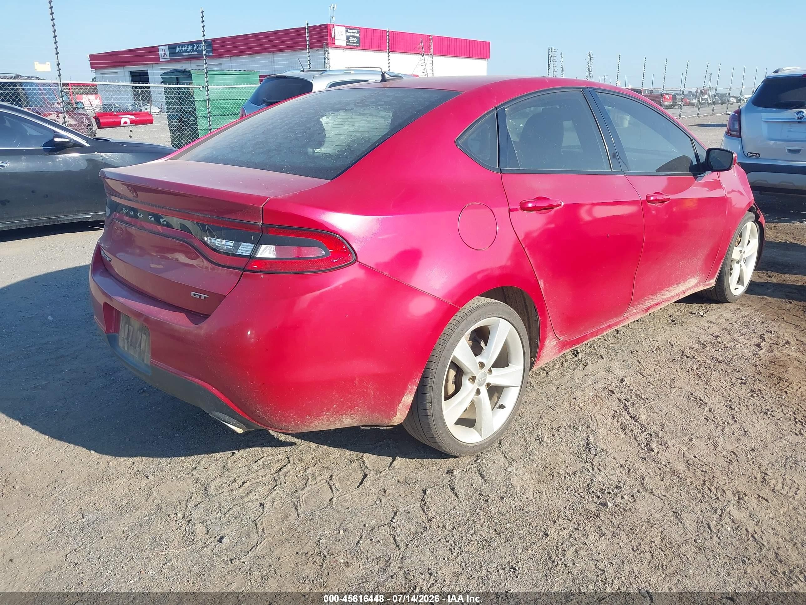 2013 Dodge Dart Gt Red vin: 1C3CDFCB2DD341792