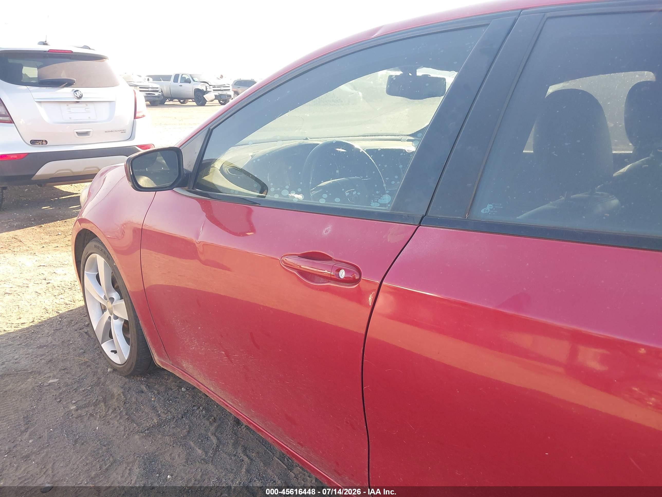 2013 Dodge Dart Gt Red vin: 1C3CDFCB2DD341792