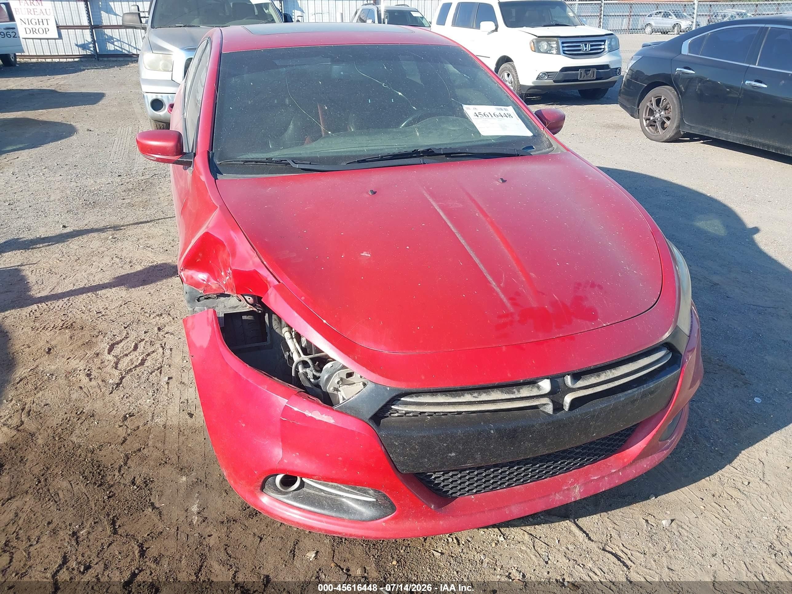 2013 Dodge Dart Gt Red vin: 1C3CDFCB2DD341792