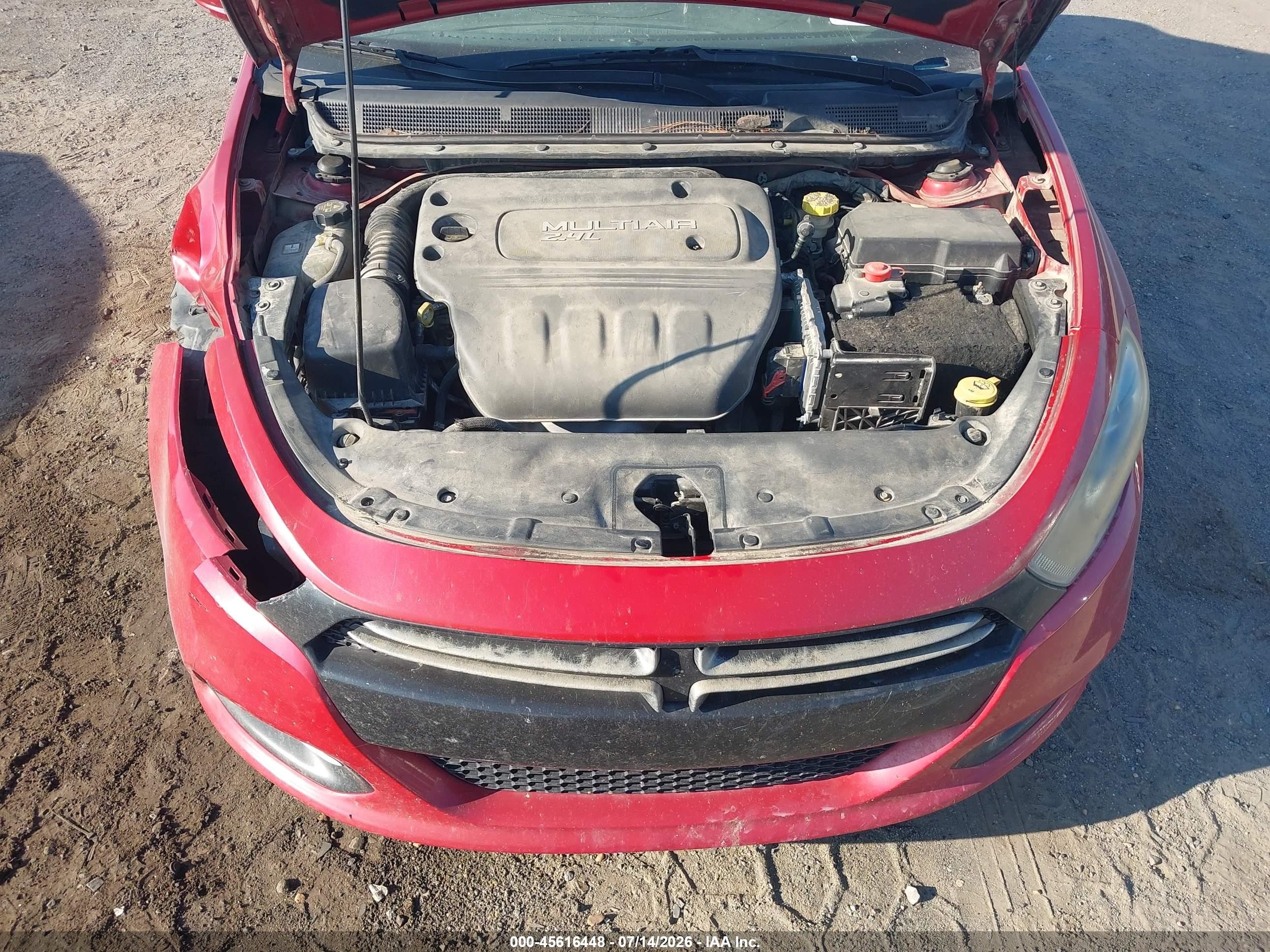 2013 Dodge Dart Gt Red vin: 1C3CDFCB2DD341792