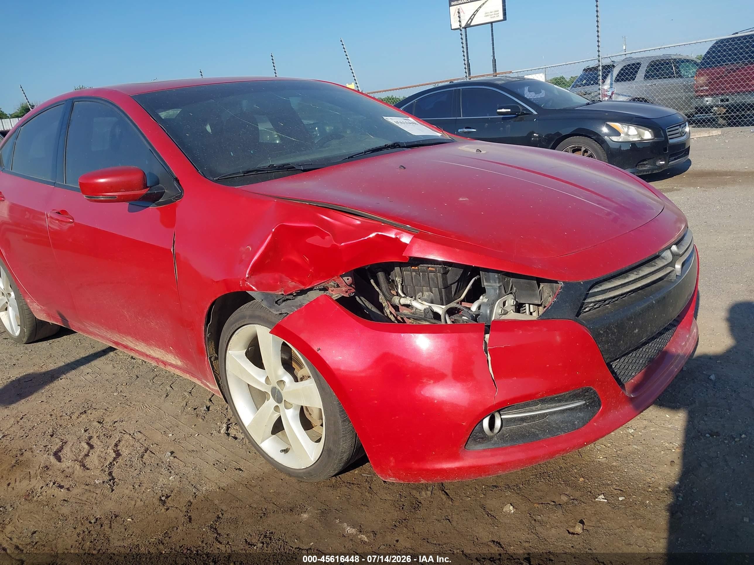 2013 Dodge Dart Gt Red vin: 1C3CDFCB2DD341792