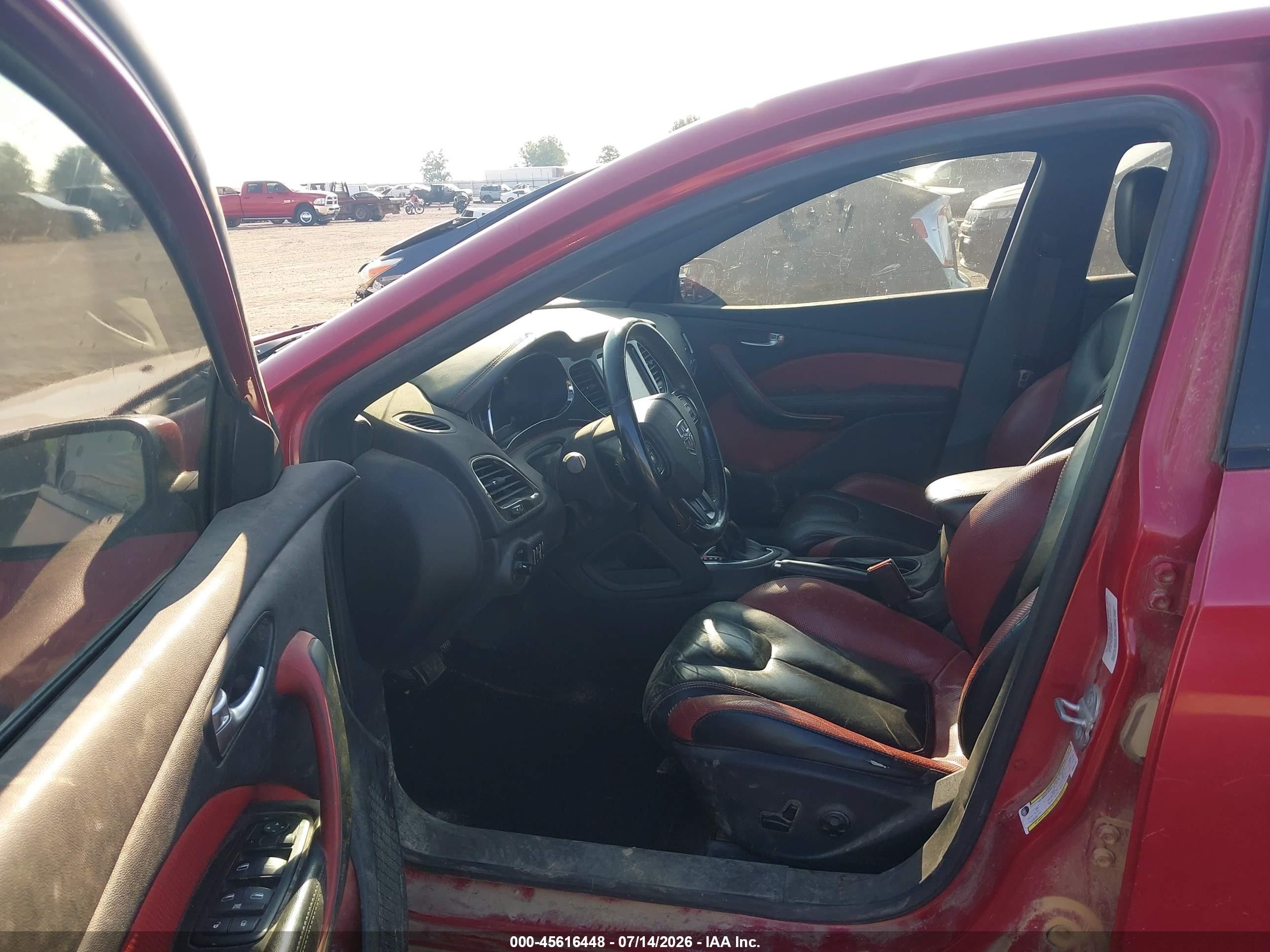 2013 Dodge Dart Gt Red vin: 1C3CDFCB2DD341792