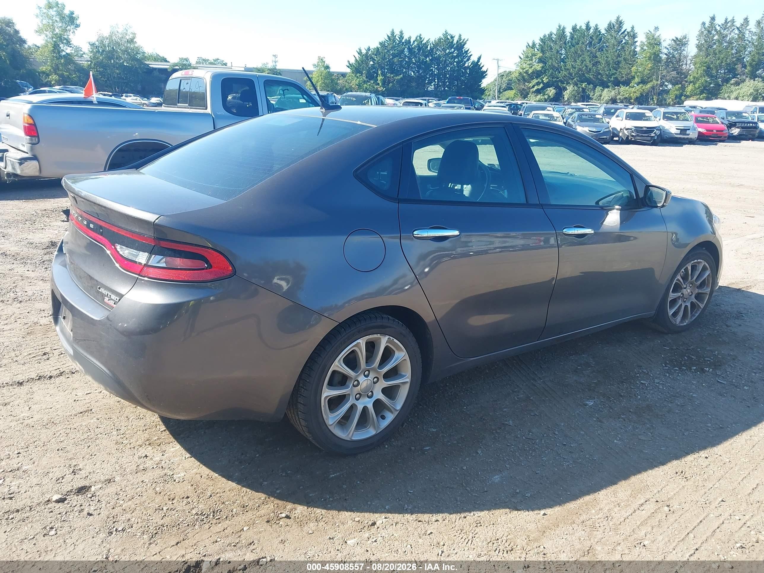 2014 Dodge Dart Limited Gray vin: 1C3CDFCB2ED777950