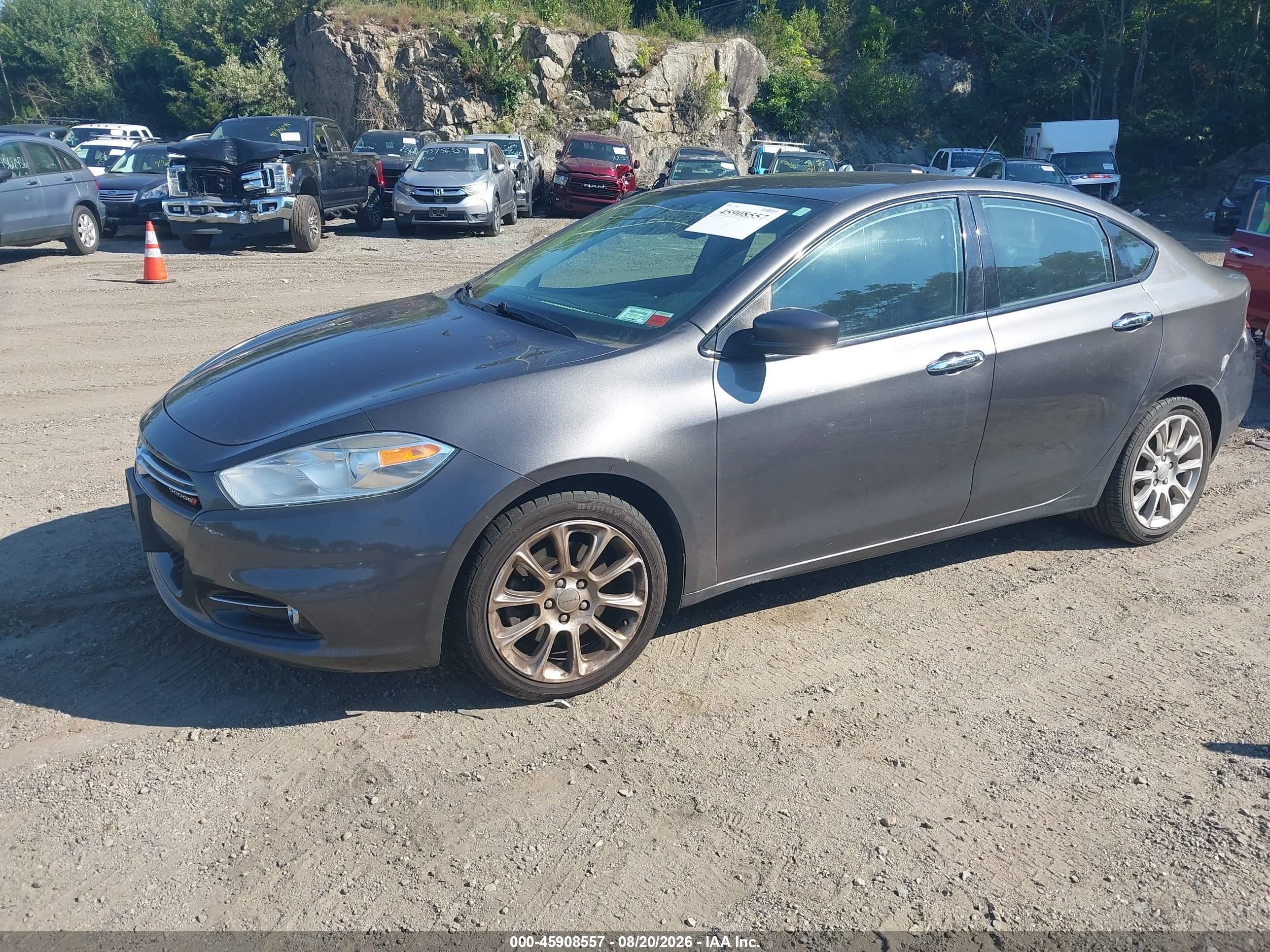 2014 Dodge Dart Limited Gray vin: 1C3CDFCB2ED777950