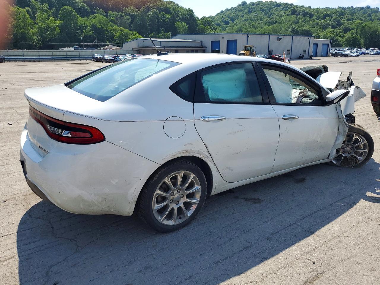 2015 Dodge Dart Limited White vin: 1C3CDFCB2FD242554