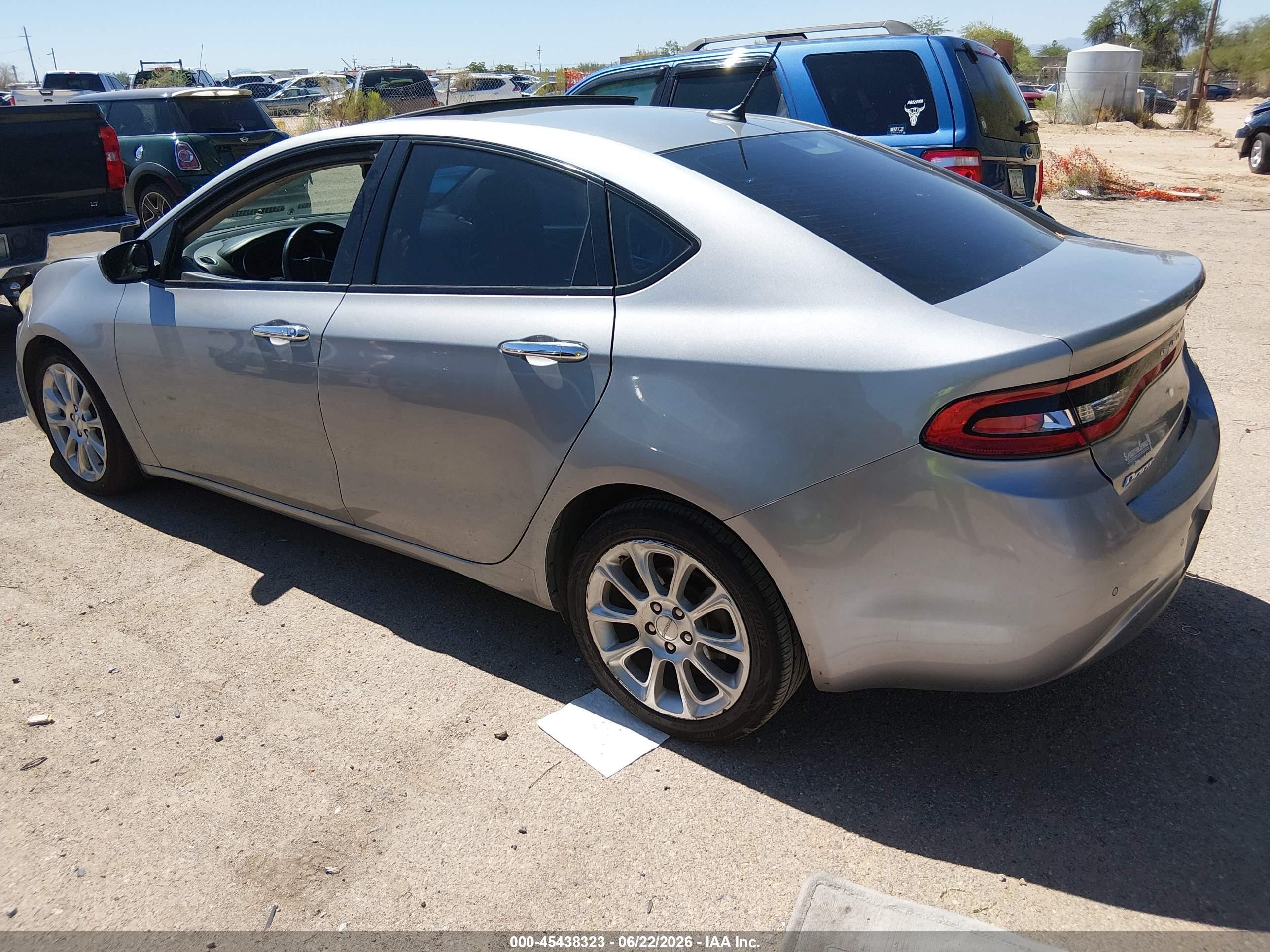 2014 Dodge Dart Limited Silver vin: 1C3CDFCB3ED791789