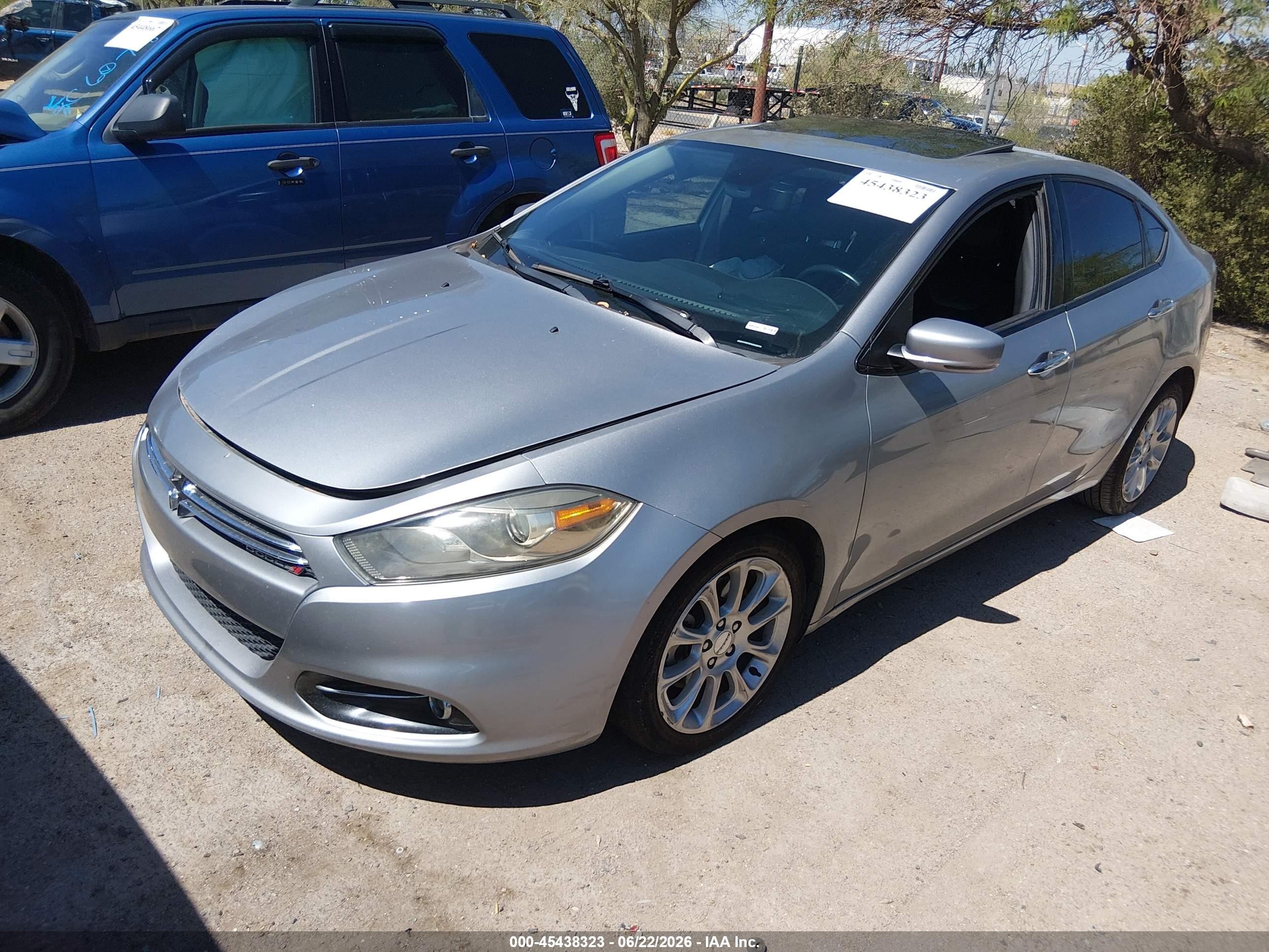 2014 Dodge Dart Limited Silver vin: 1C3CDFCB3ED791789